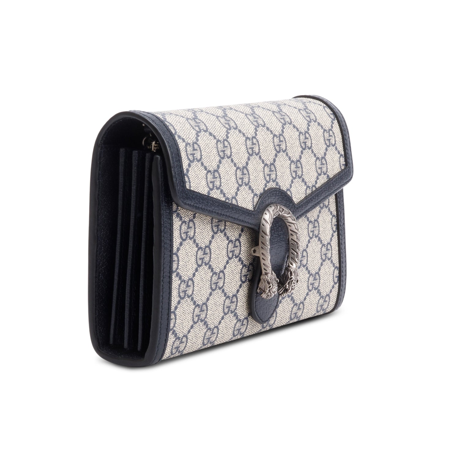 Gucci Beige/Blue Dionysus GG Supreme Wallet on Chain w/ Box & Receipt