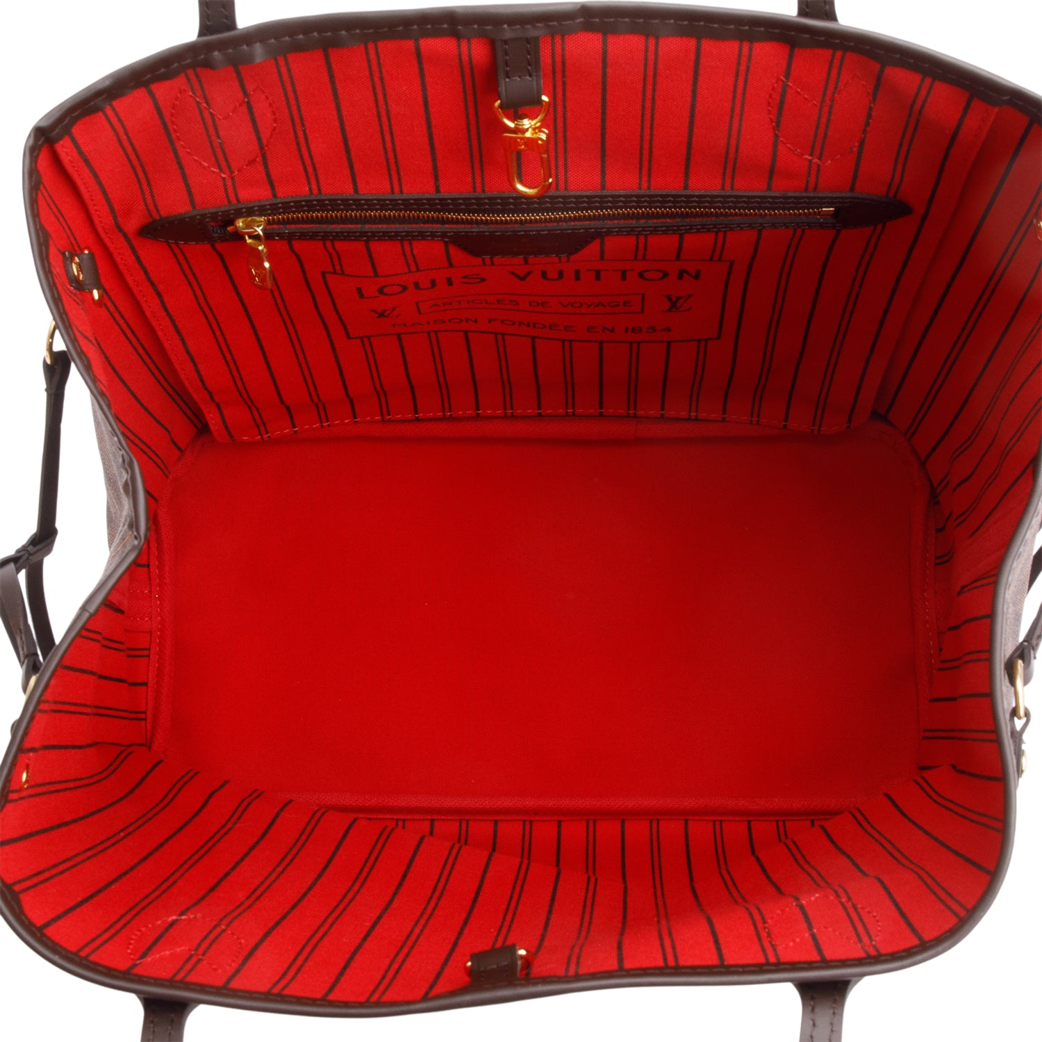 Louis Vuitton Damier Ebene Neverfull MM w/ Pouch & Box