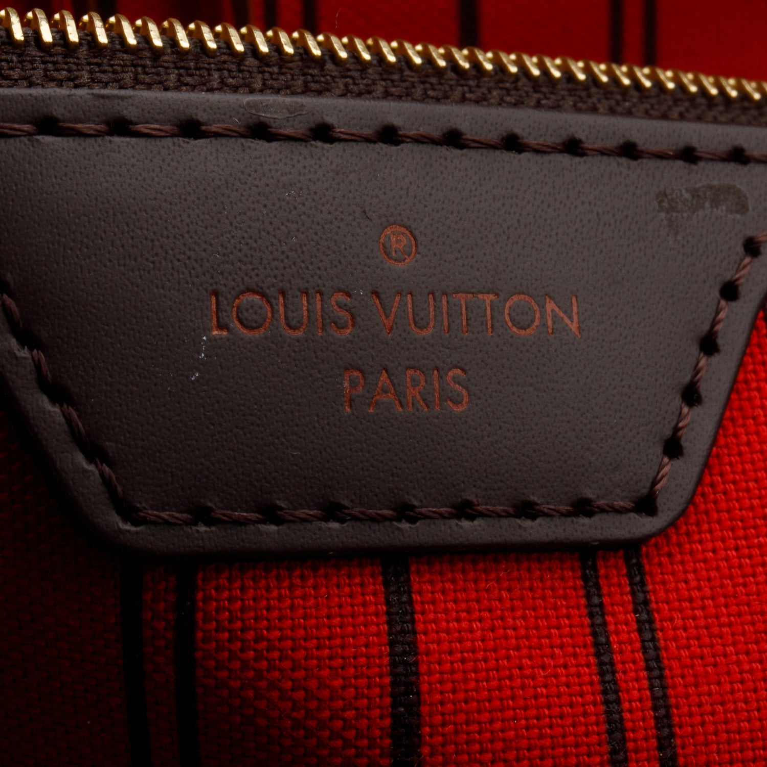 Louis Vuitton Damier Ebene Neverfull MM w/ Pouch & Box