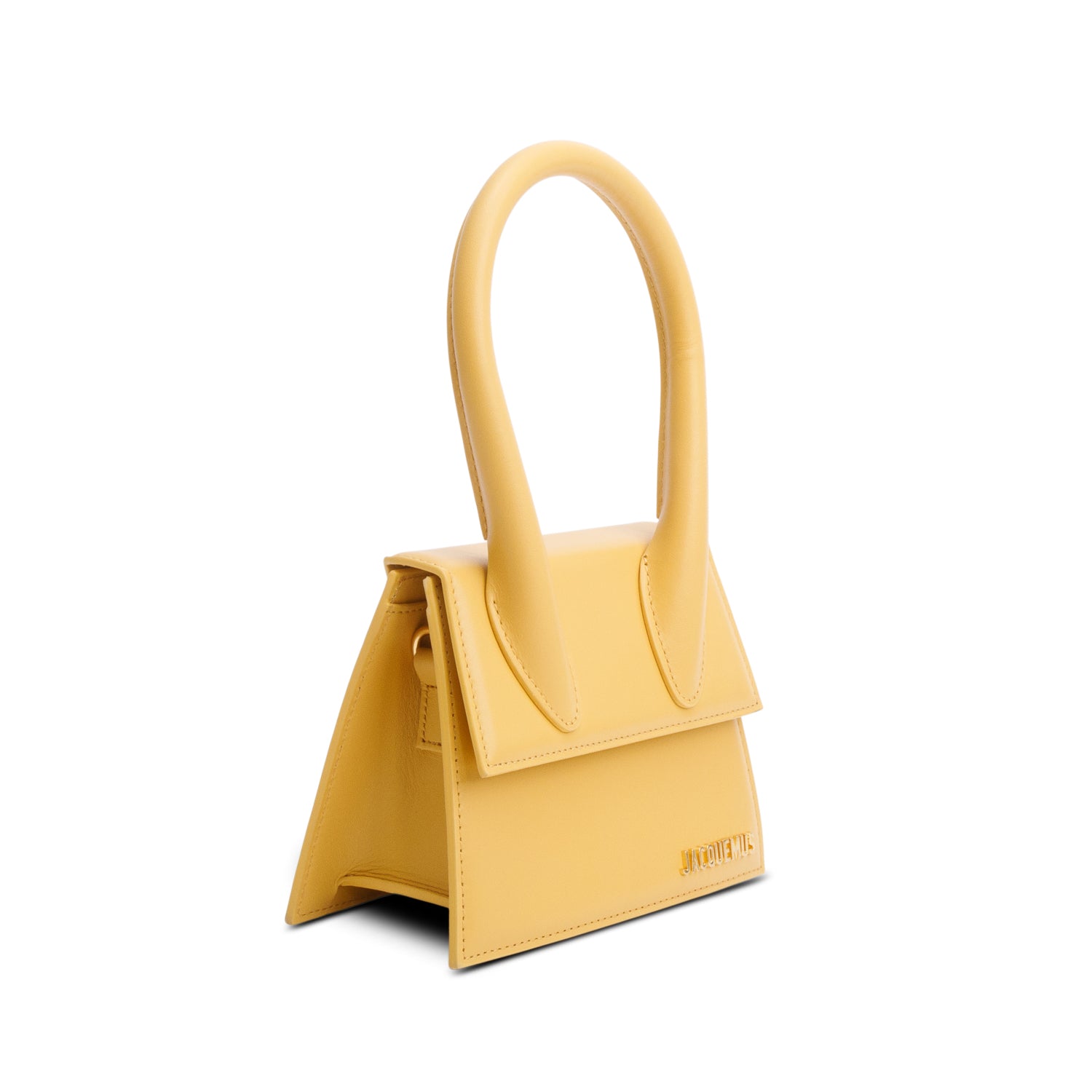 Jacquemus Yellow Smooth Calfskin Le Chiquito Moyen w/ Strap