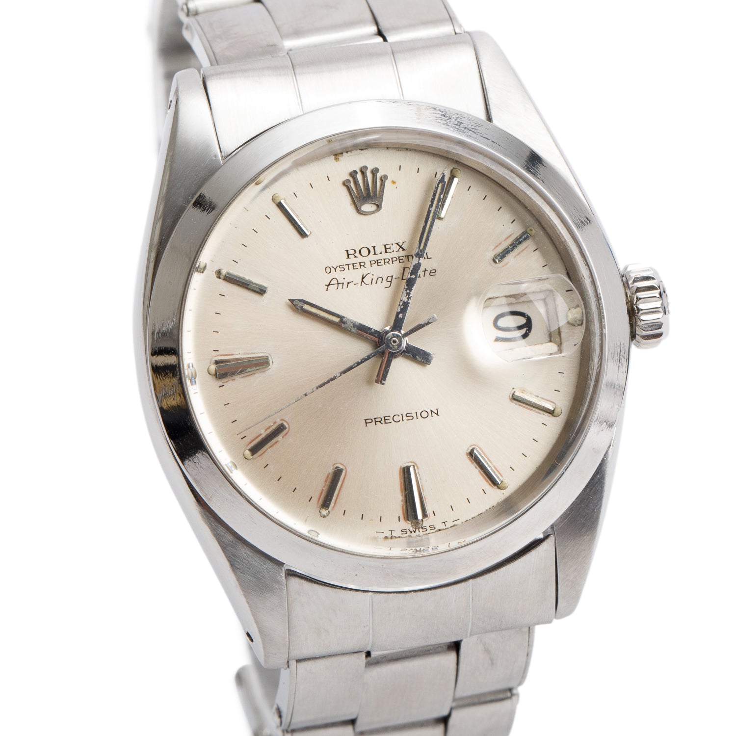 Rolex Stainless Steel Air King Date 34 MM Watch 5700