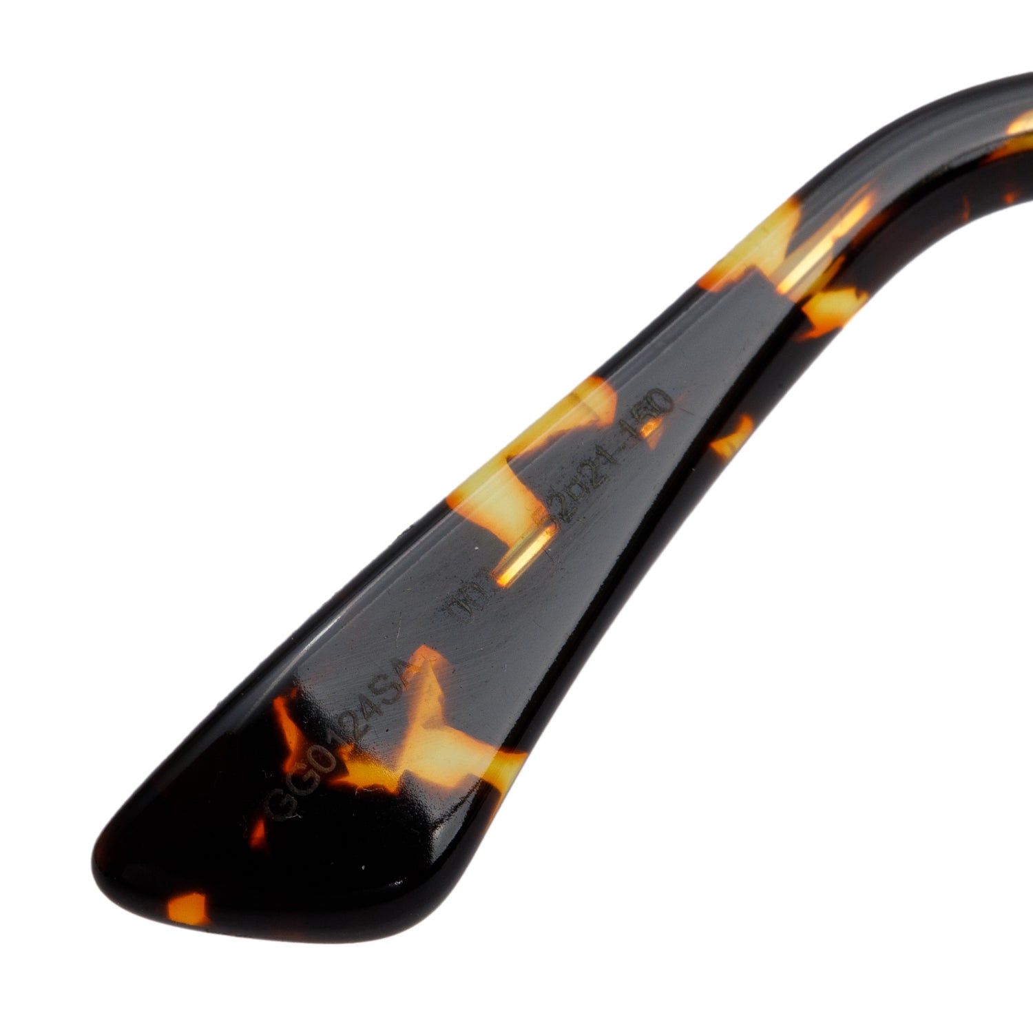 Gucci GG0124SA Tortoise Acetate Round Avana Sunglasses w/ Case