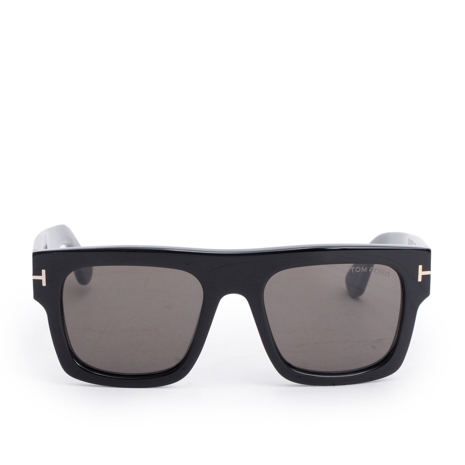 Tom Ford TF711 Black Acetate Fausto Square Sunglasses w/ Case