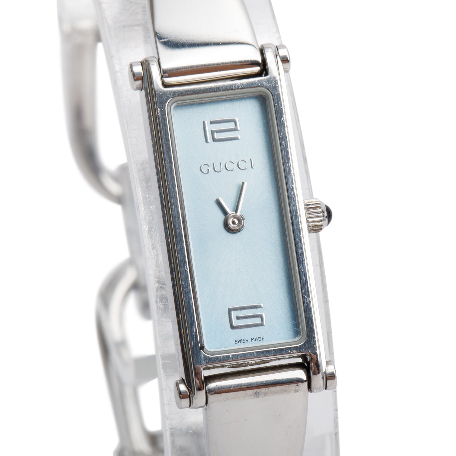 Gucci Stainless Steel 1500 Series Quartz Watch Blue Dial