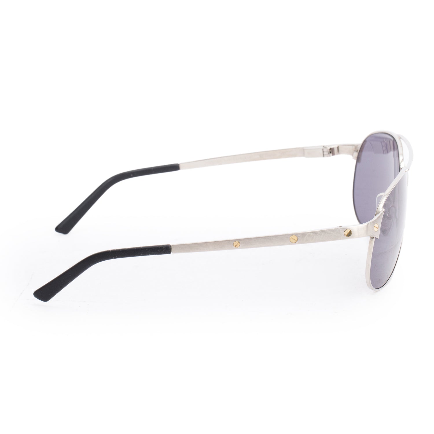 Cartier 130 Two-Tone Metal Santos Dumont Aviator Sunglasses