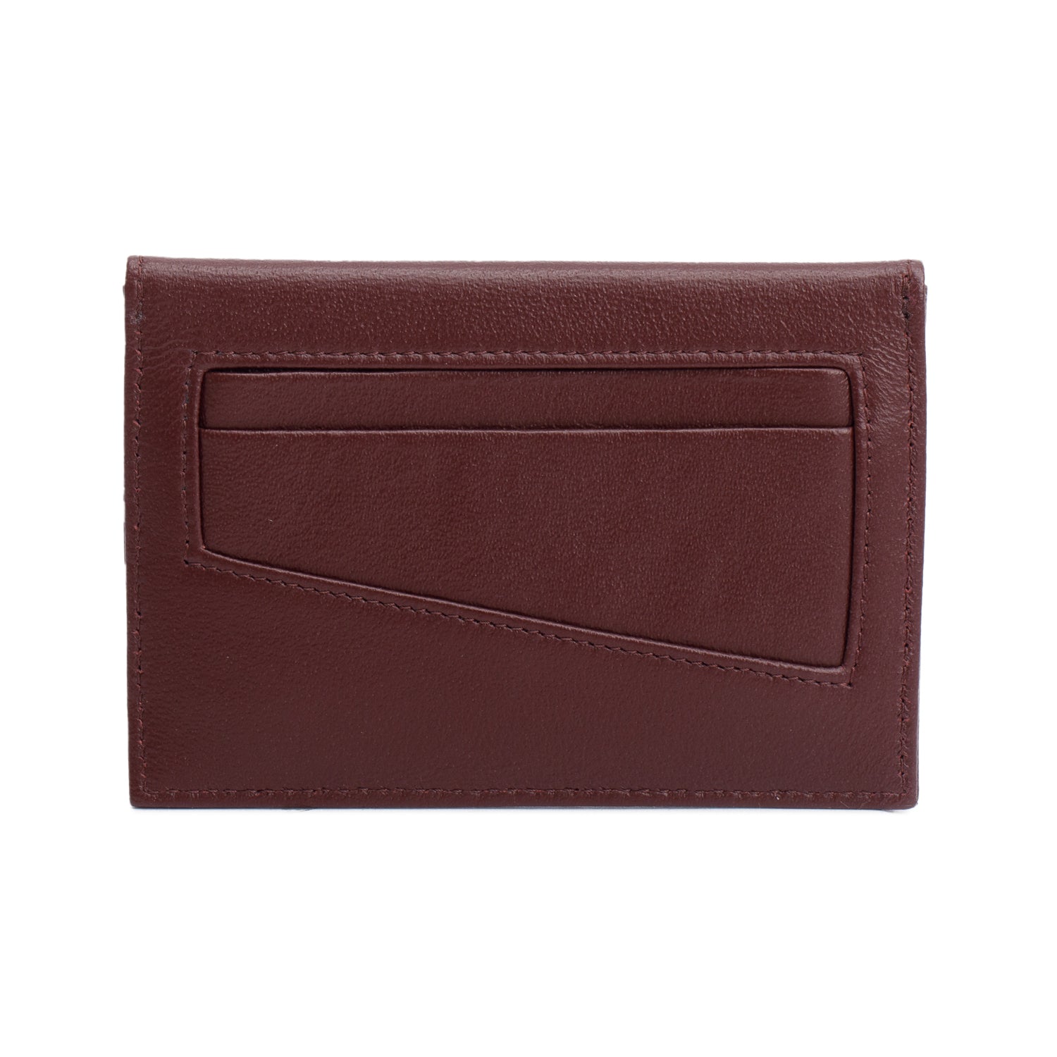 Cartier Burgundy Calfskin Leather Card Case