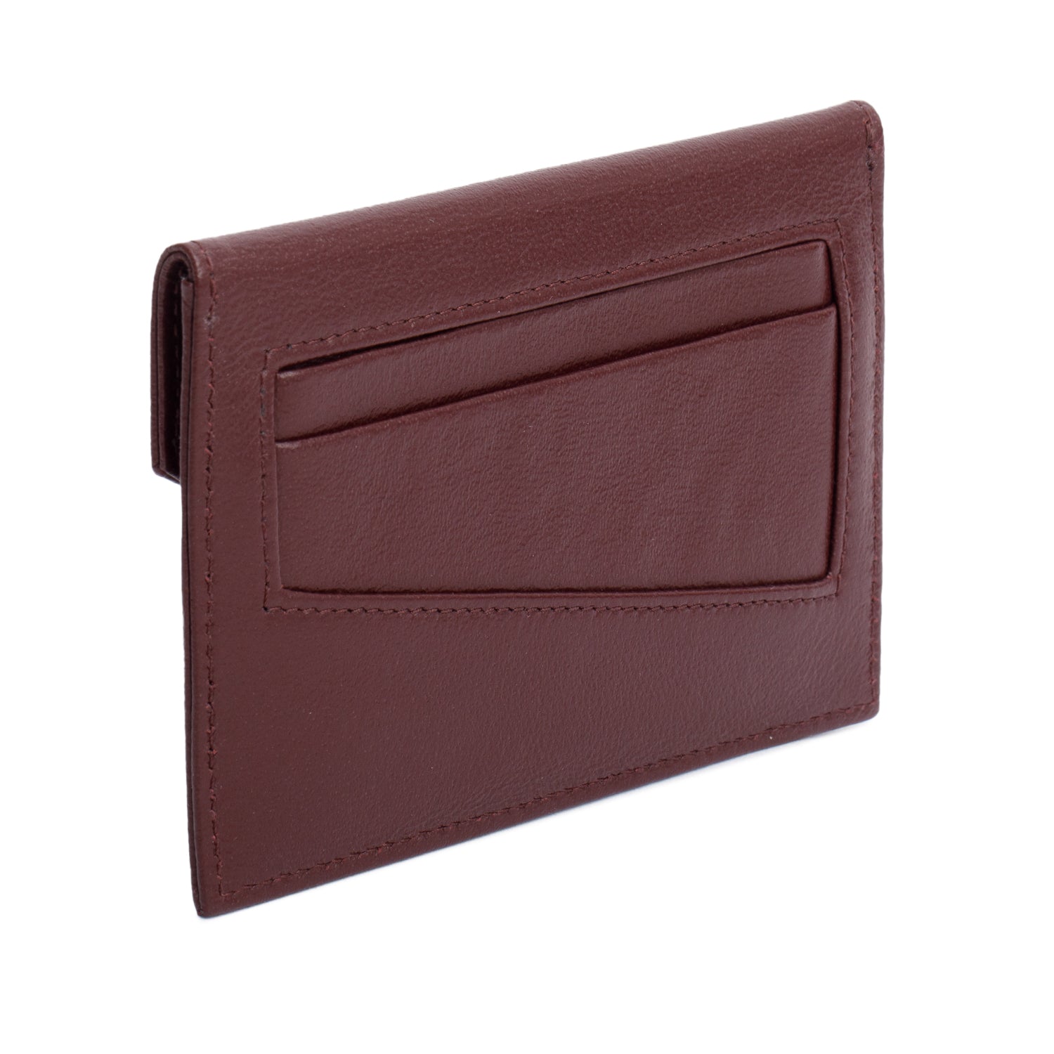 Cartier Burgundy Calfskin Leather Card Case