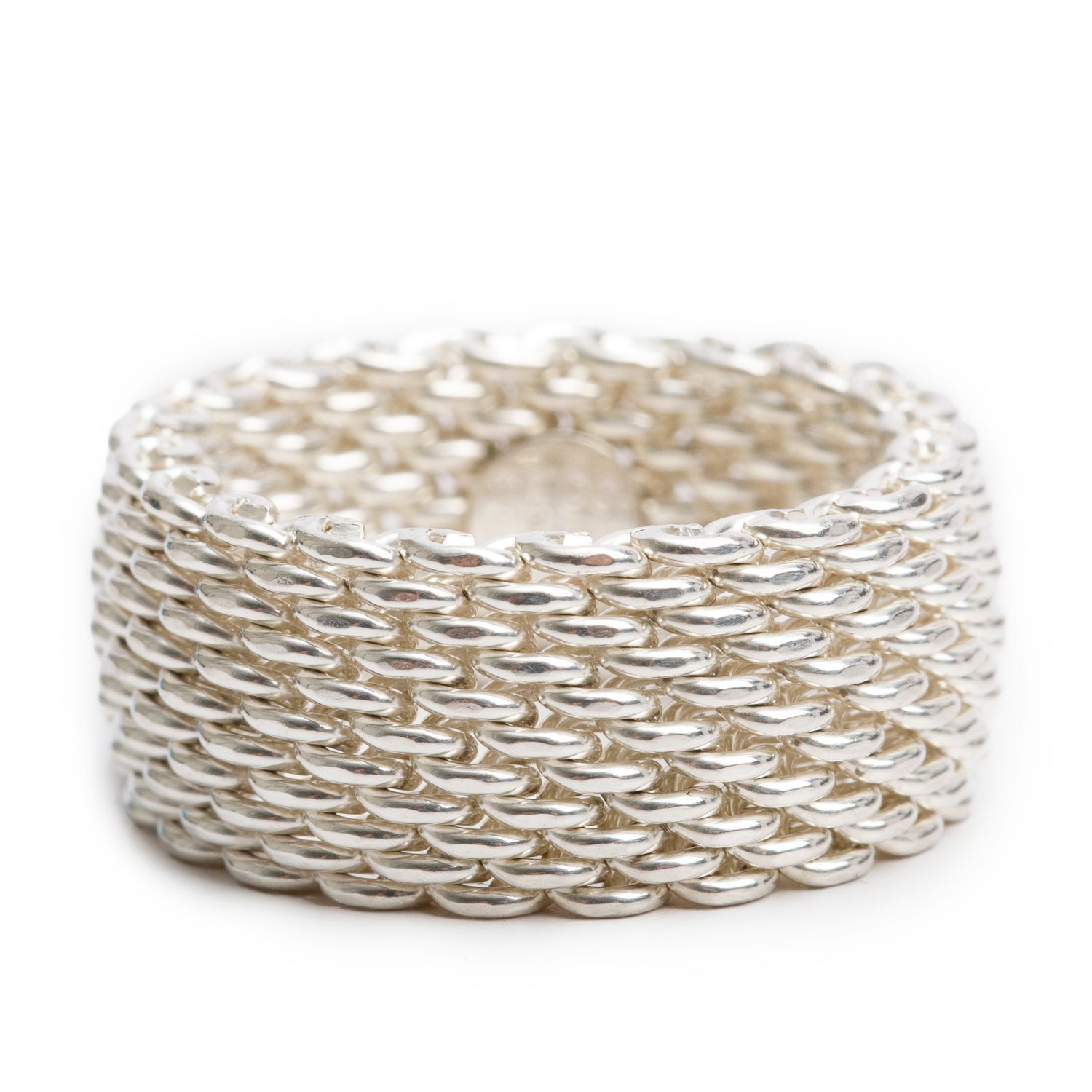 Tiffany & Co. Sterling Silver Somerset Mesh Ring, Size 9