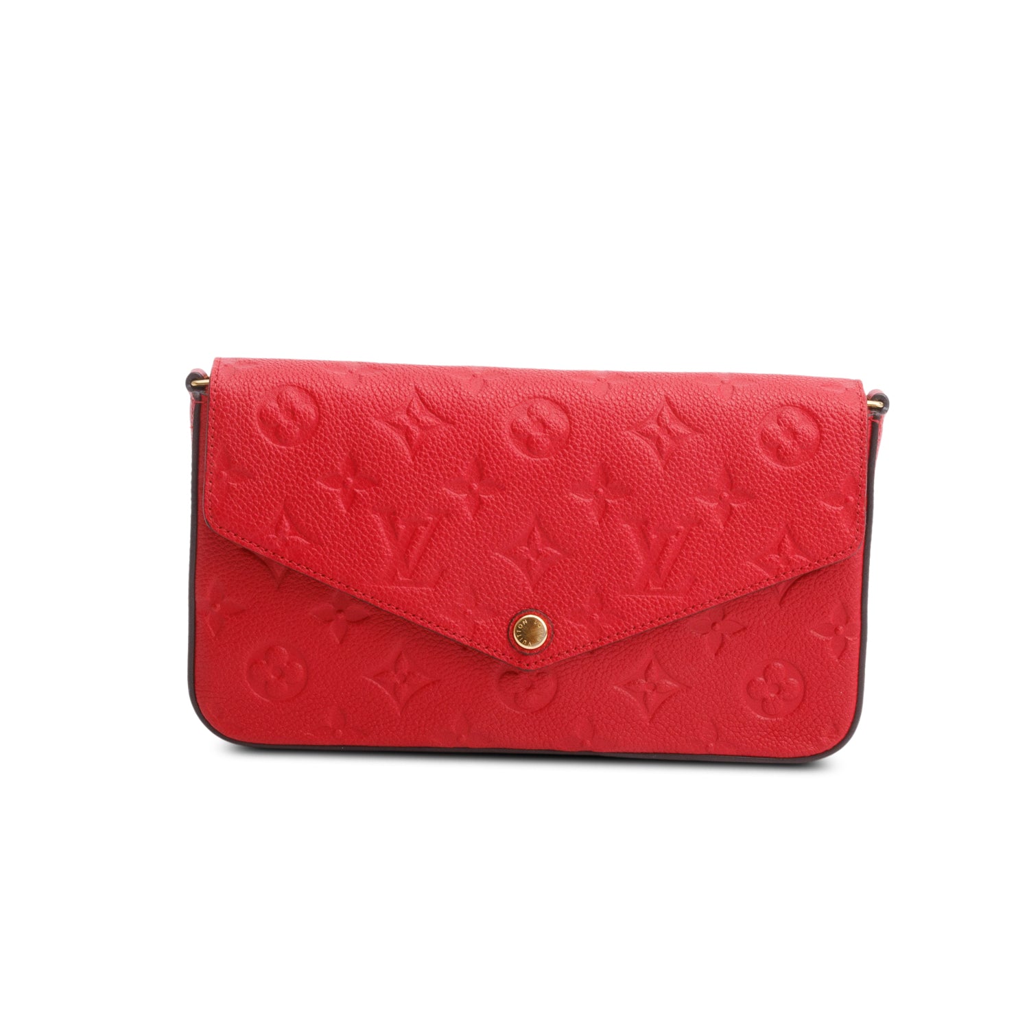 Louis Vuitton Red Monogram Empreinte Leather Felicie Pochette w/ Inserts