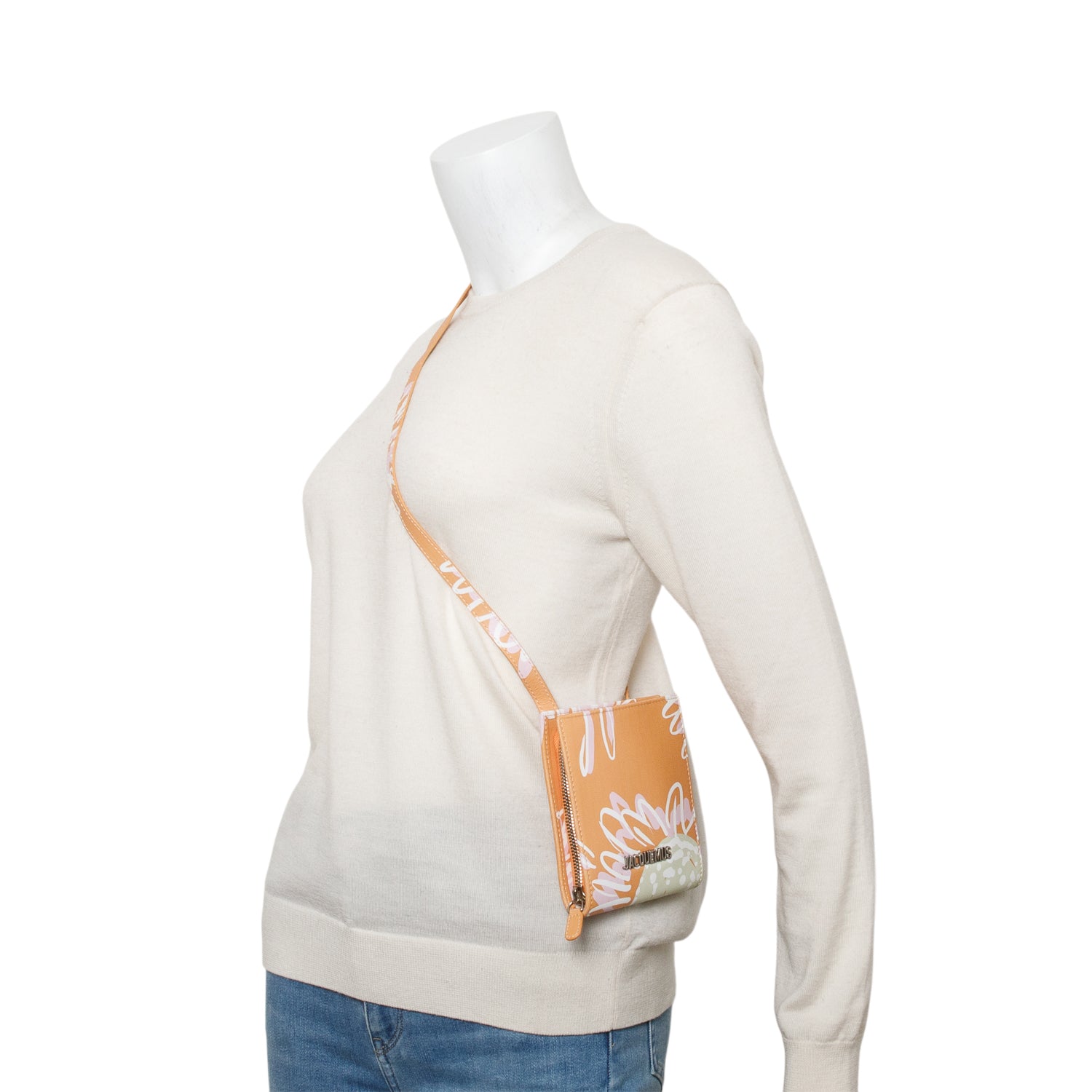Jacquemus Orange Floral Print Le Gadjo Mini Bag
