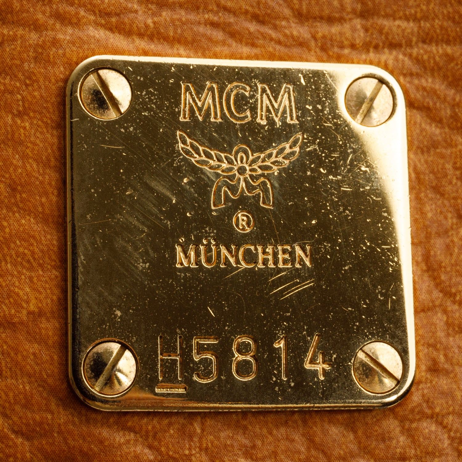 MCM Brown Visetos Hobo Bag