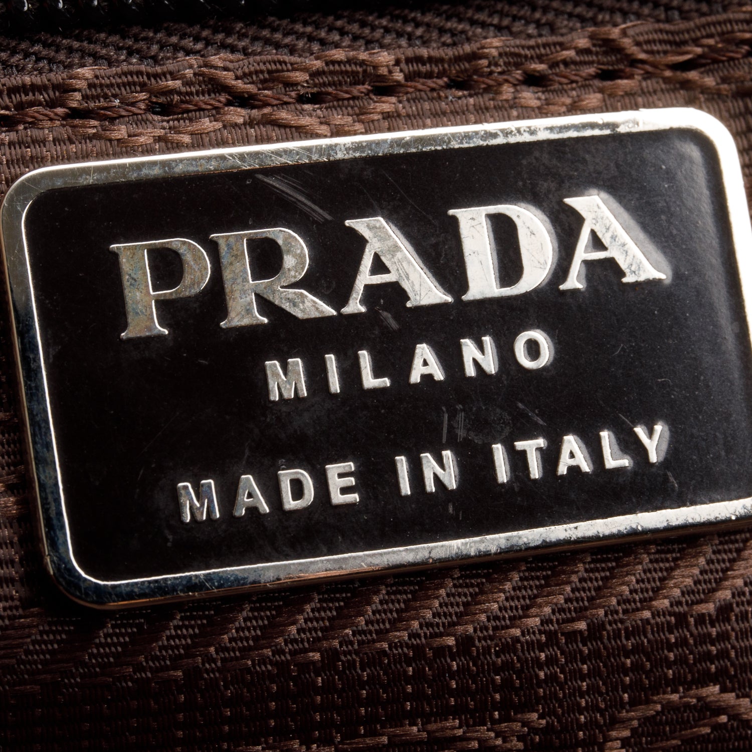 Prada Brown Ostrich Shoulder Bag