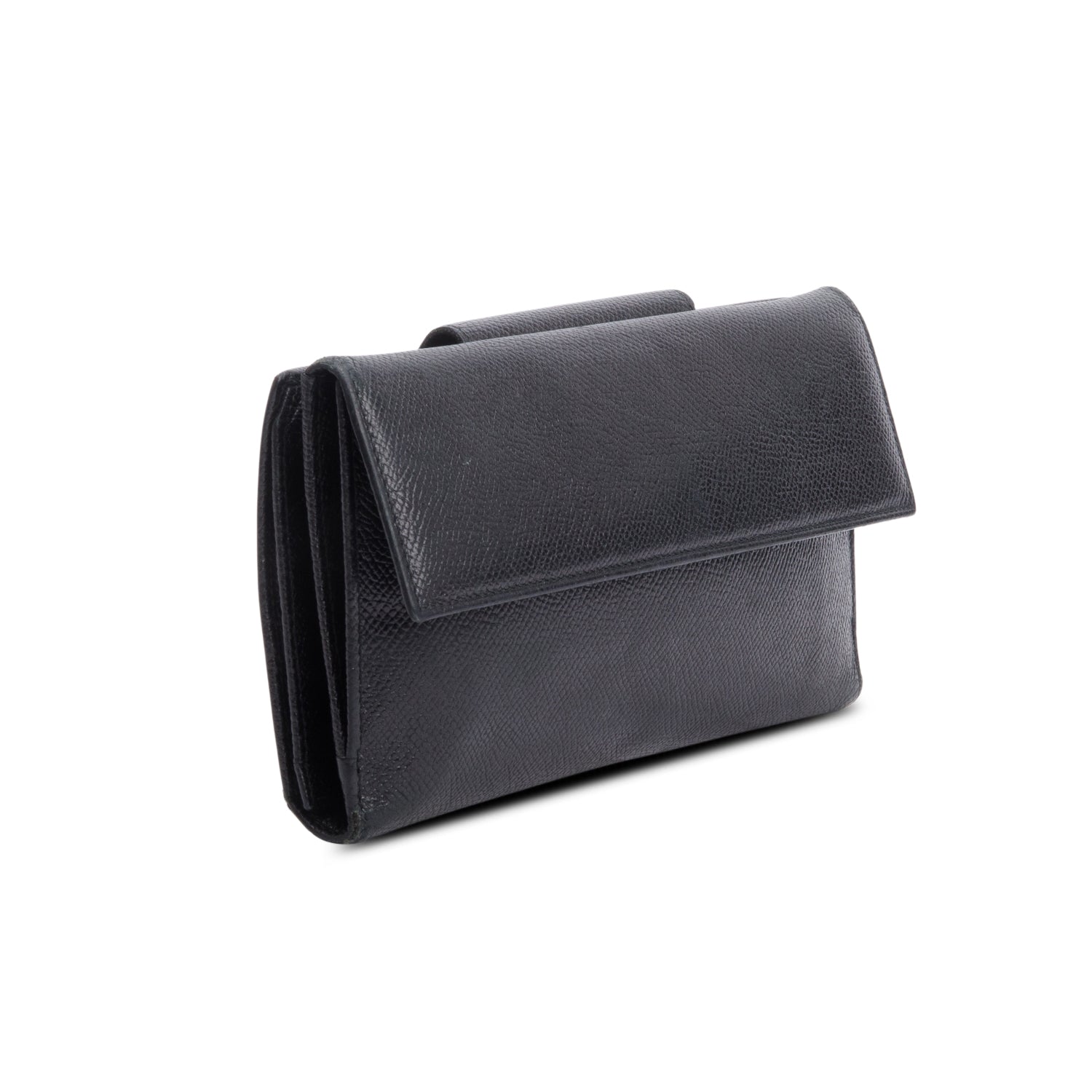 Bvlgari Black Leather Bi-Fold Wallet