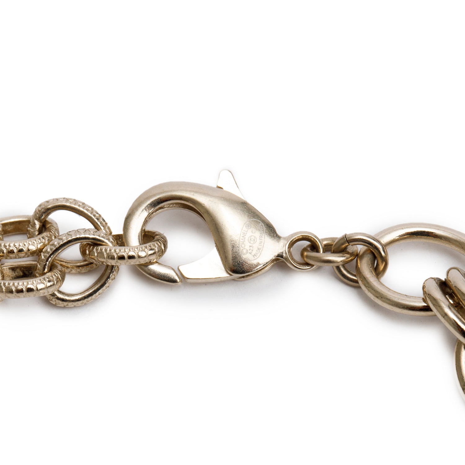 Chanel 2023 Gold-Plated Multicolor Strass CC Station Choker Necklace w/ Box