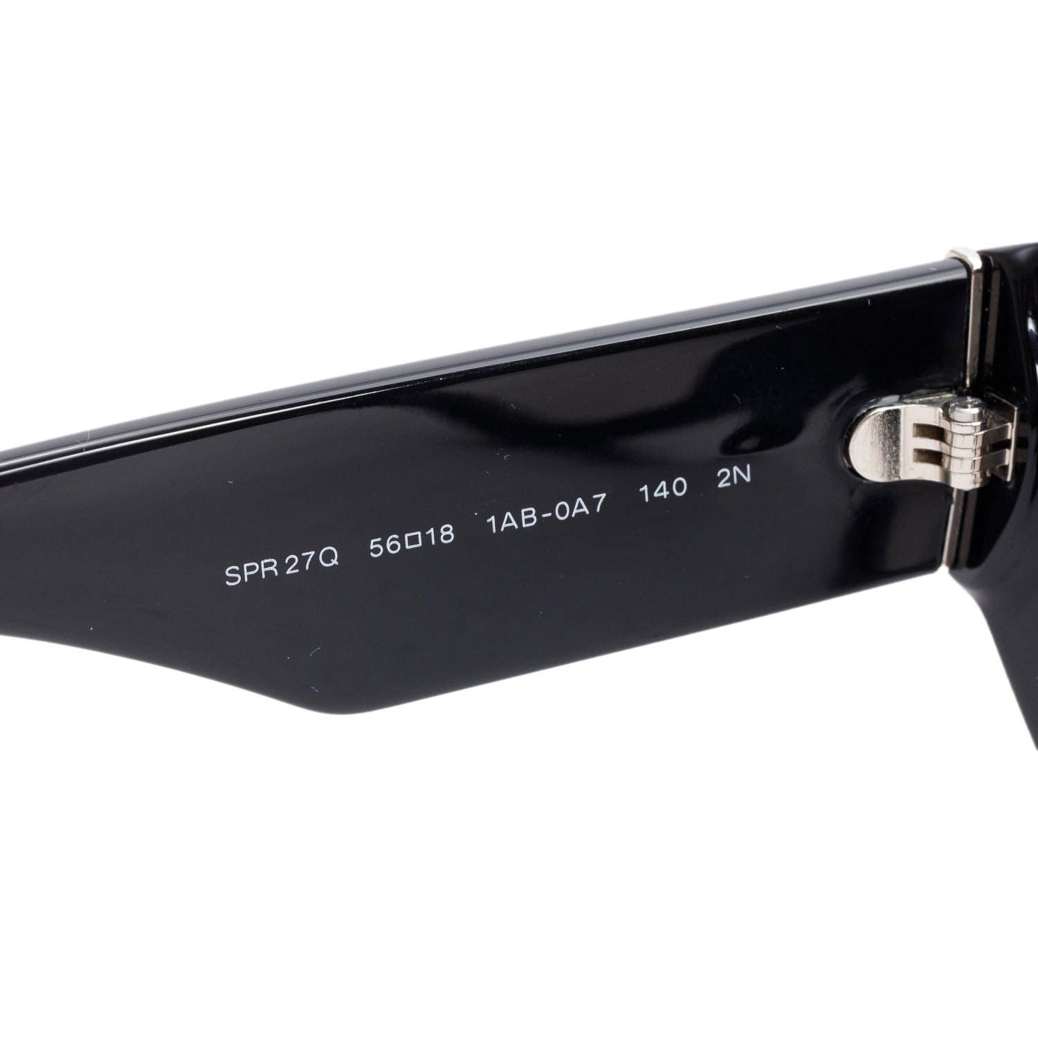 Prada SPR27Q Black Acetate Cat Eye Sunglasses w/ Box, Case & Authenticity Card