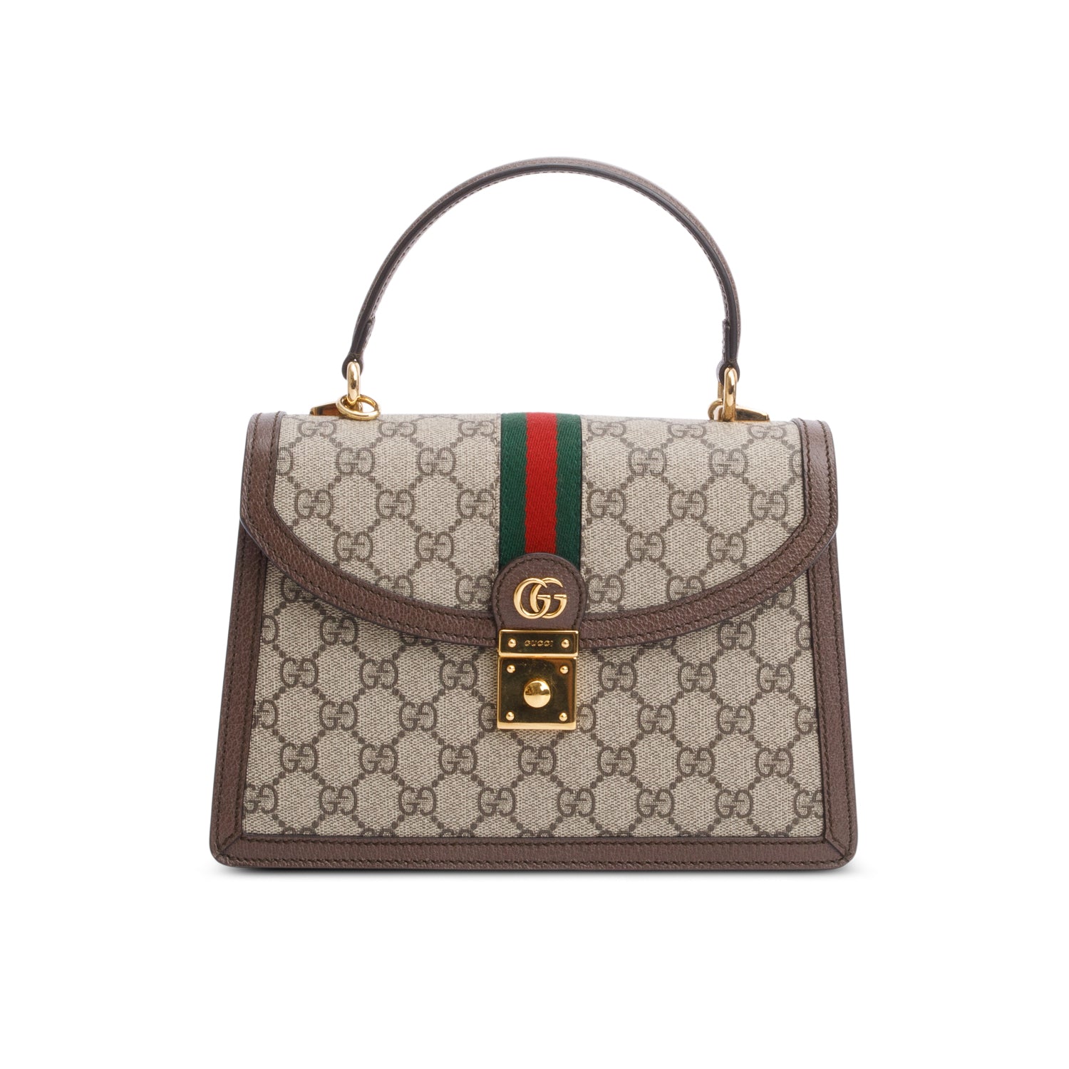 Gucci 2022 GG Supreme Ophidia Medium Top Handle Bag w/ Strap & Receipt