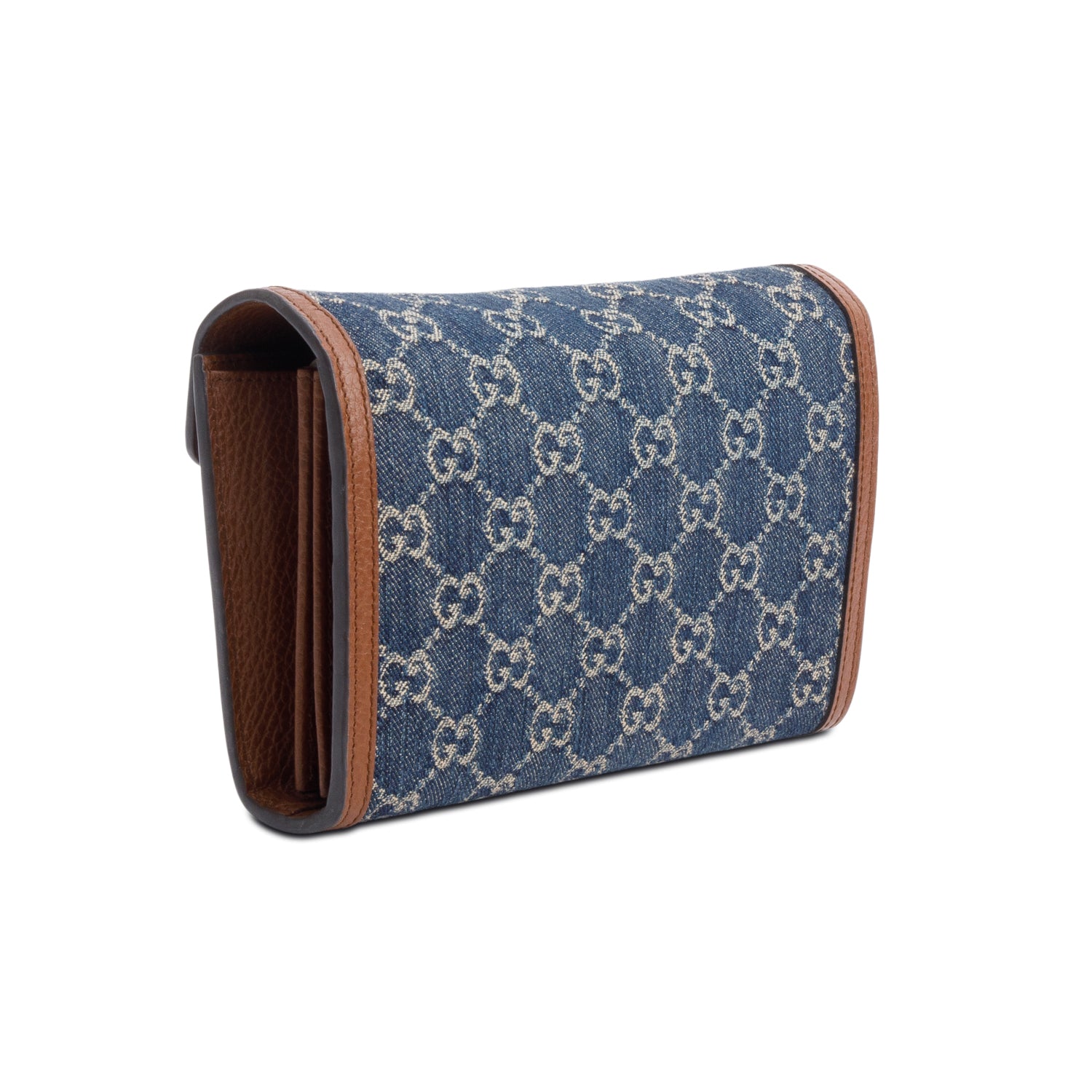 Gucci Blue GG Denim Mini Dionysus Wallet on Chain