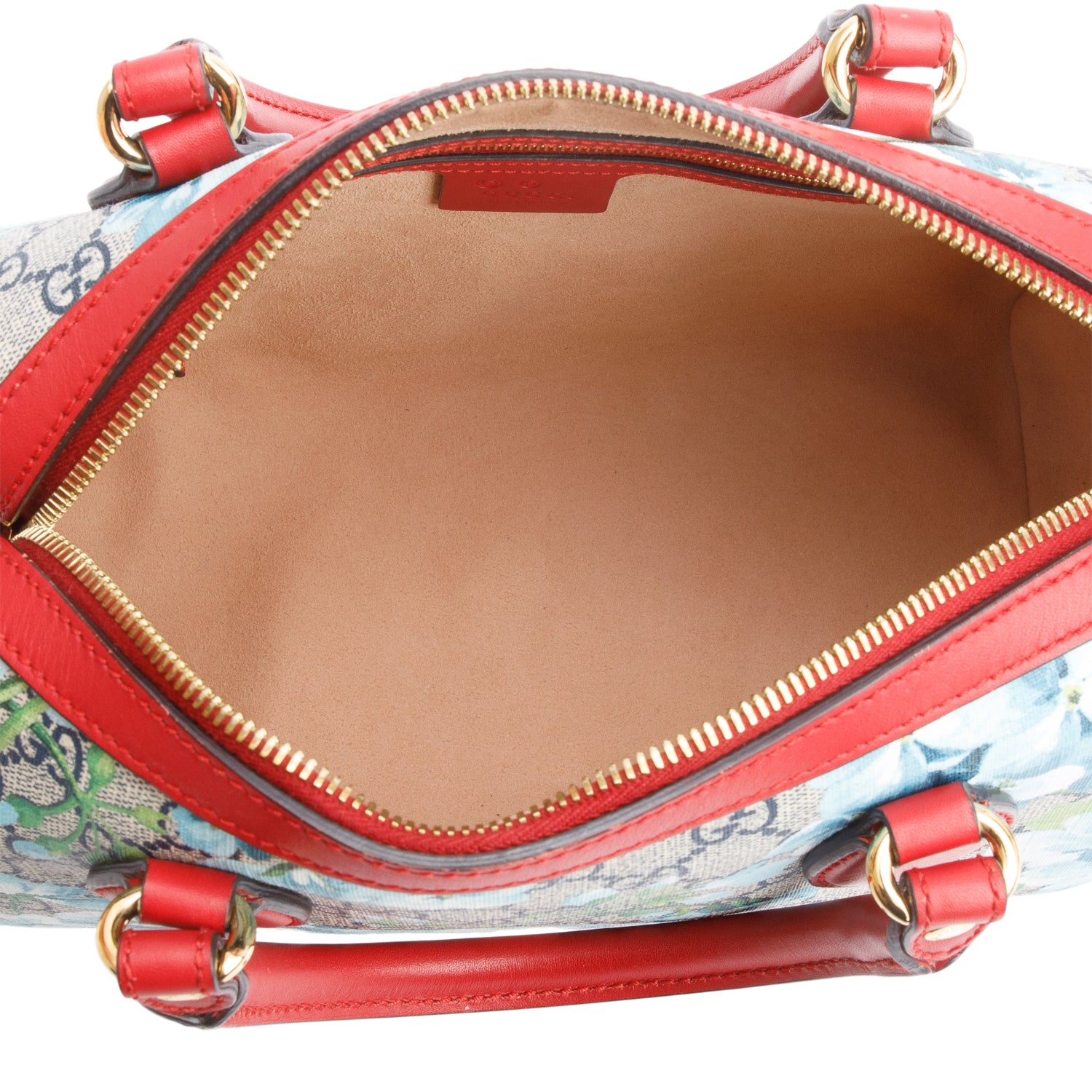 Gucci GG Supreme Monogram Blooms Small Boston Bag w/ Strap