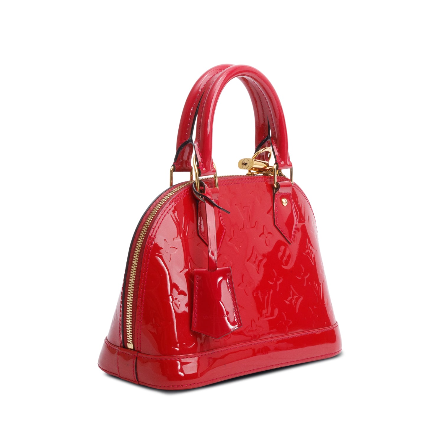 Louis Vuitton Red Vernis Alma BB w/ Strap