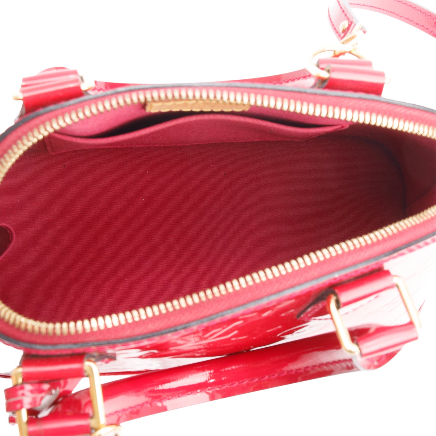 Louis Vuitton Red Vernis Alma BB w/ Strap