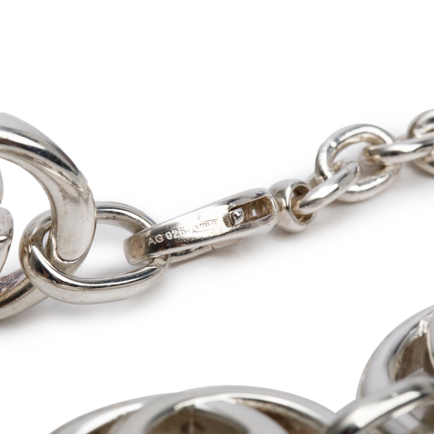 Gucci Sterling Silver Interlocking G Link Bracelet