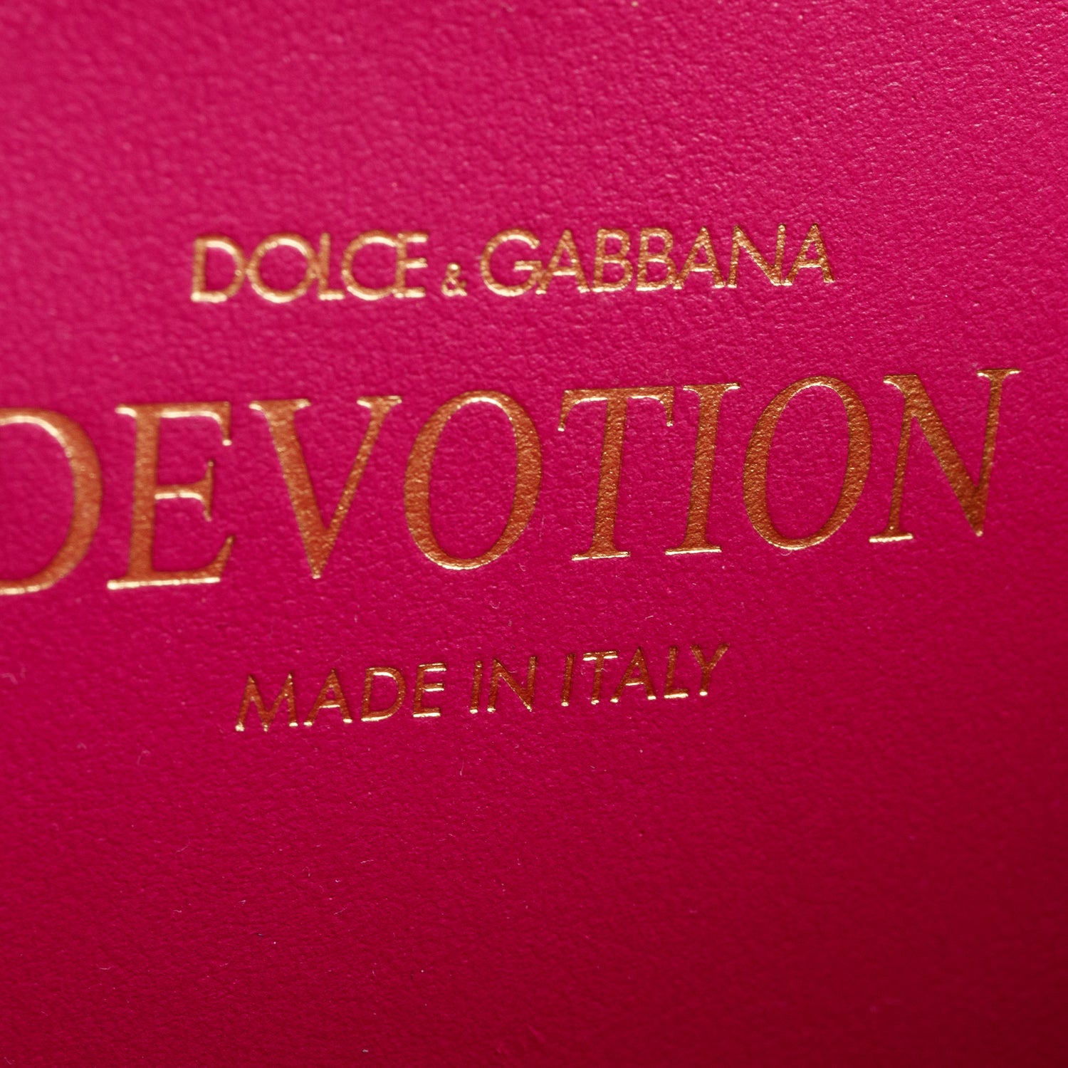 Dolce & Gabbana Pink Glitter Lizzard Small Devotion Top Handle Bag w/ Box, Chain & Authenticity Card
