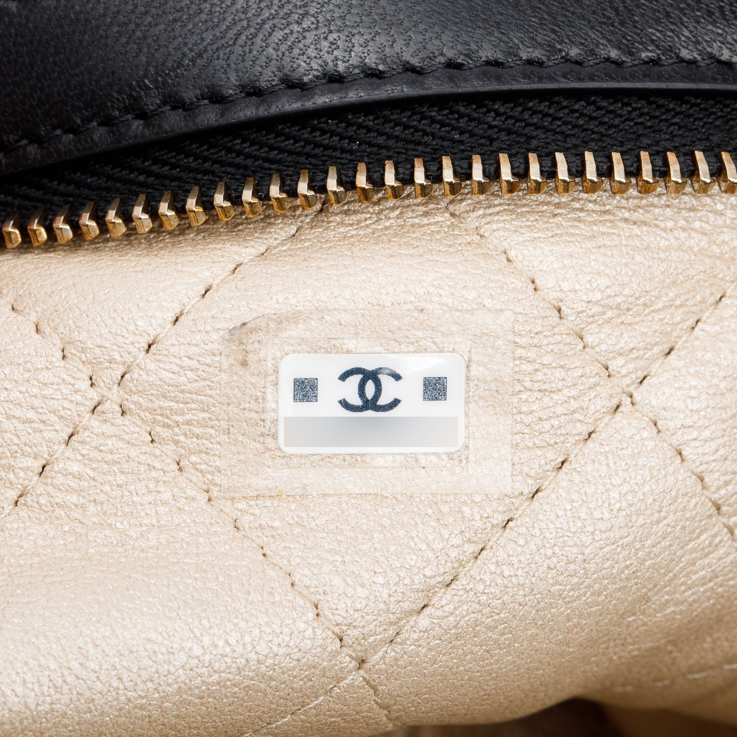 Chanel 2025 Black Shiny Lambskin Pearl Clutch w/ Chain & Box