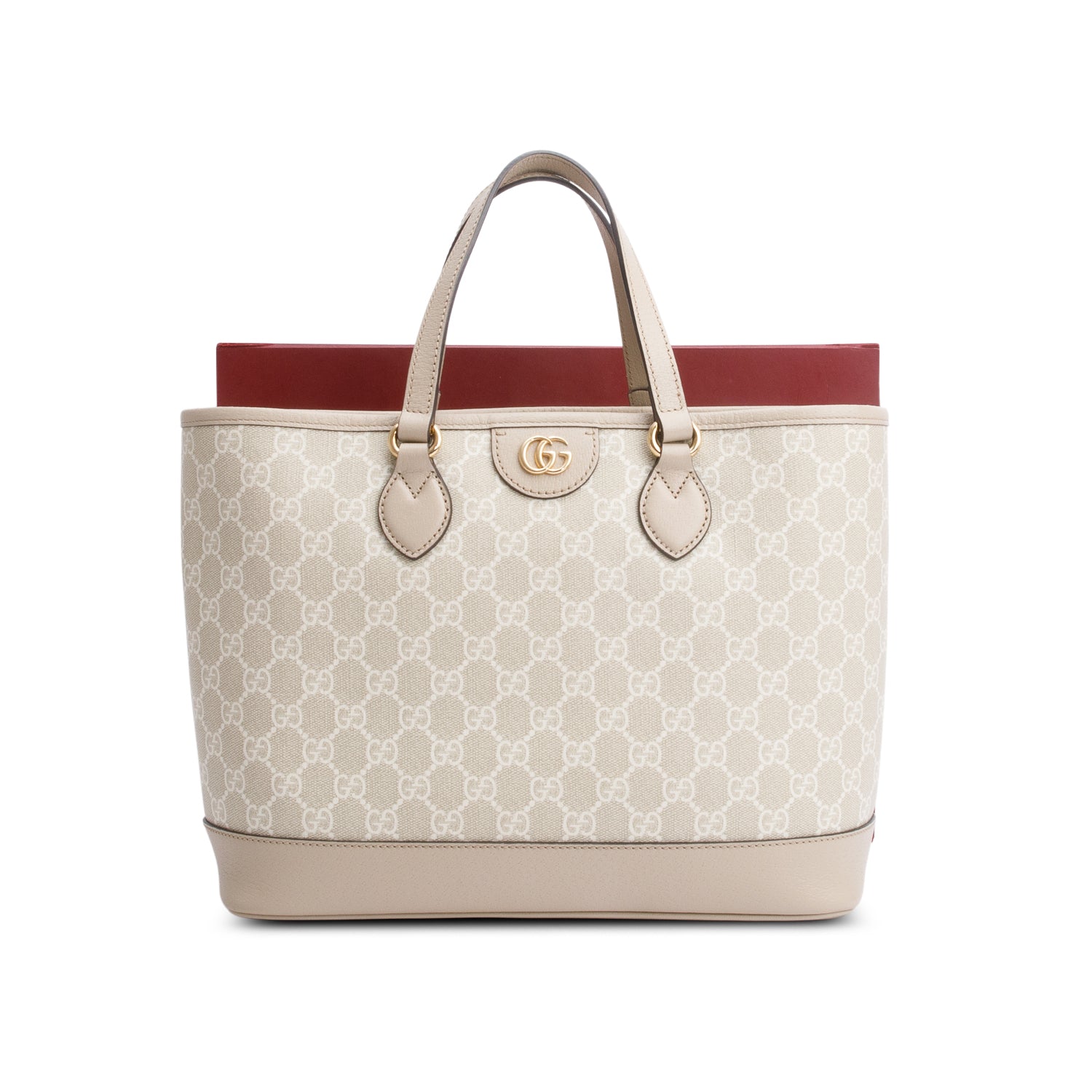 Gucci 2024 Beige Supreme Monogram Small Ophidia Tote w/ Box & Receipt
