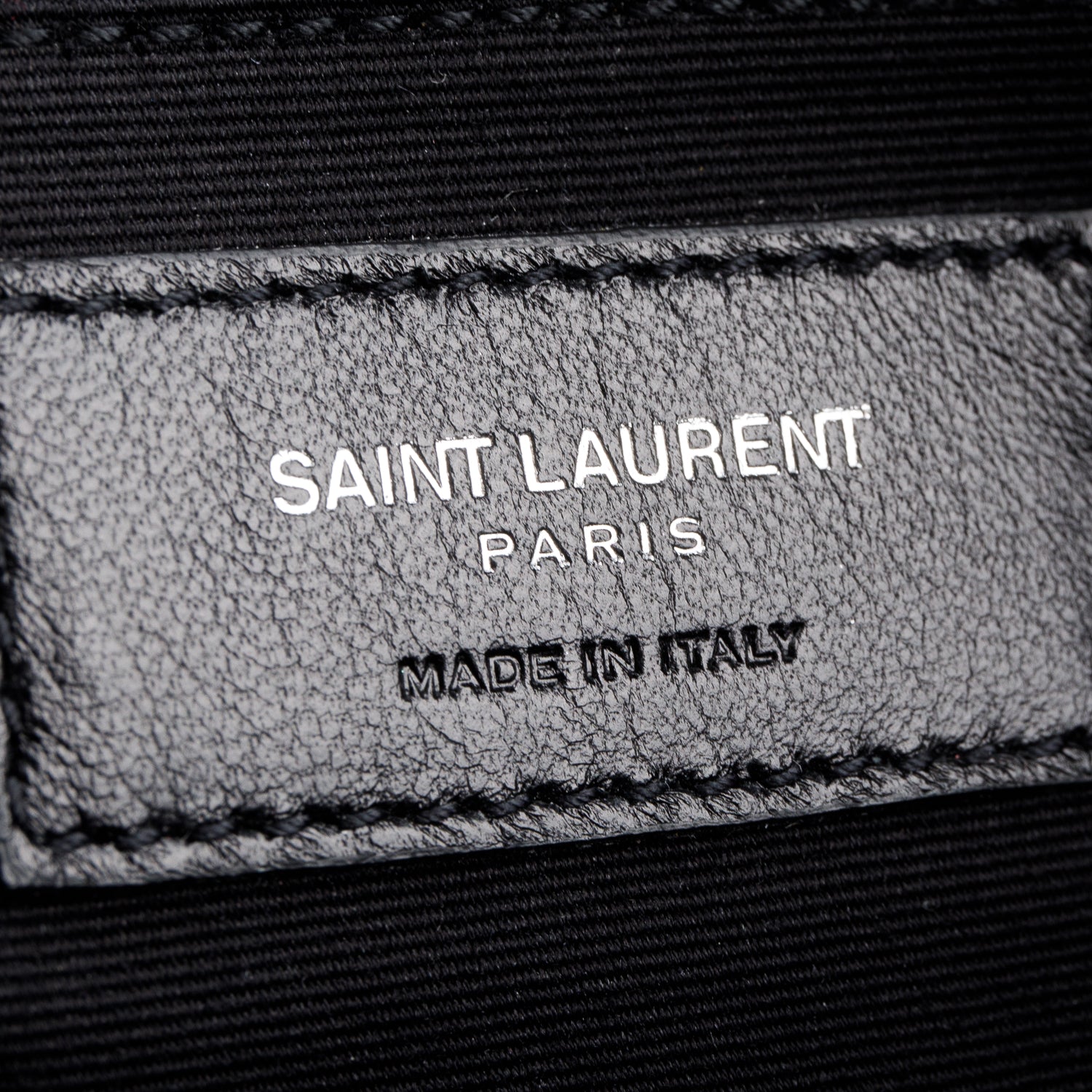 Saint Laurent Black Croc Embossed Zip Messenger Bag