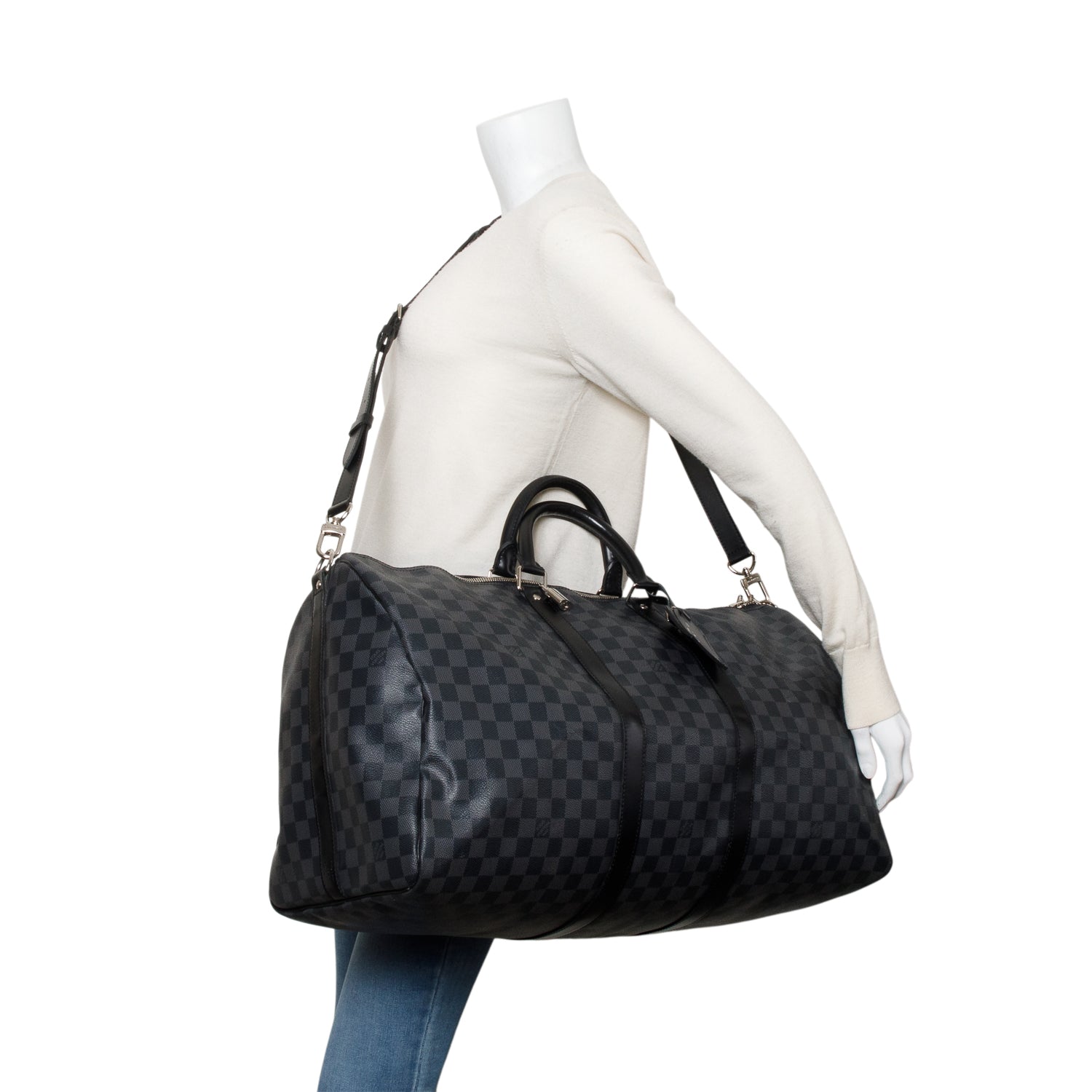 Louis Vuitton Damier Graphite Keepall Bandouliere 55 w/ Strap