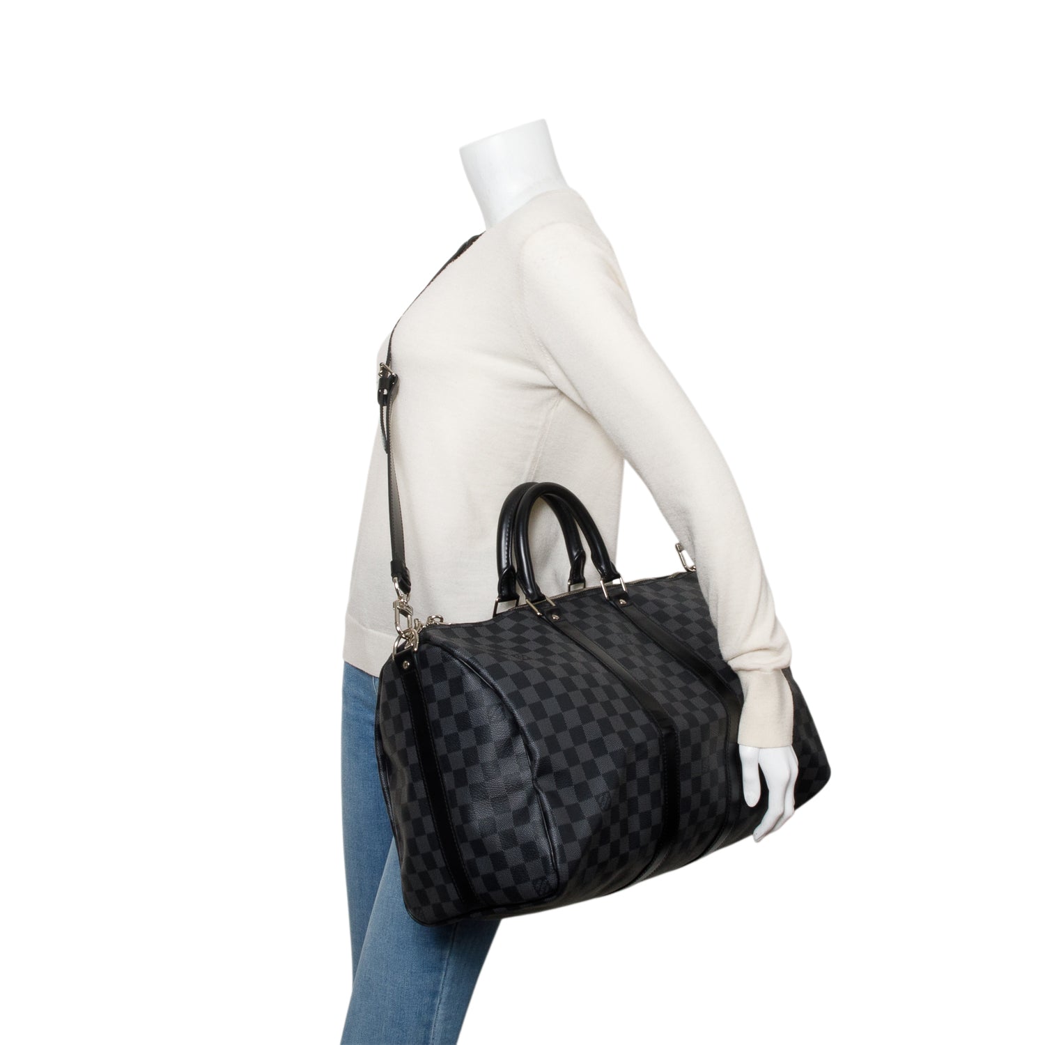 Louis Vuitton Damier Graphite Keepall Bandouliere 45 w/ Strap