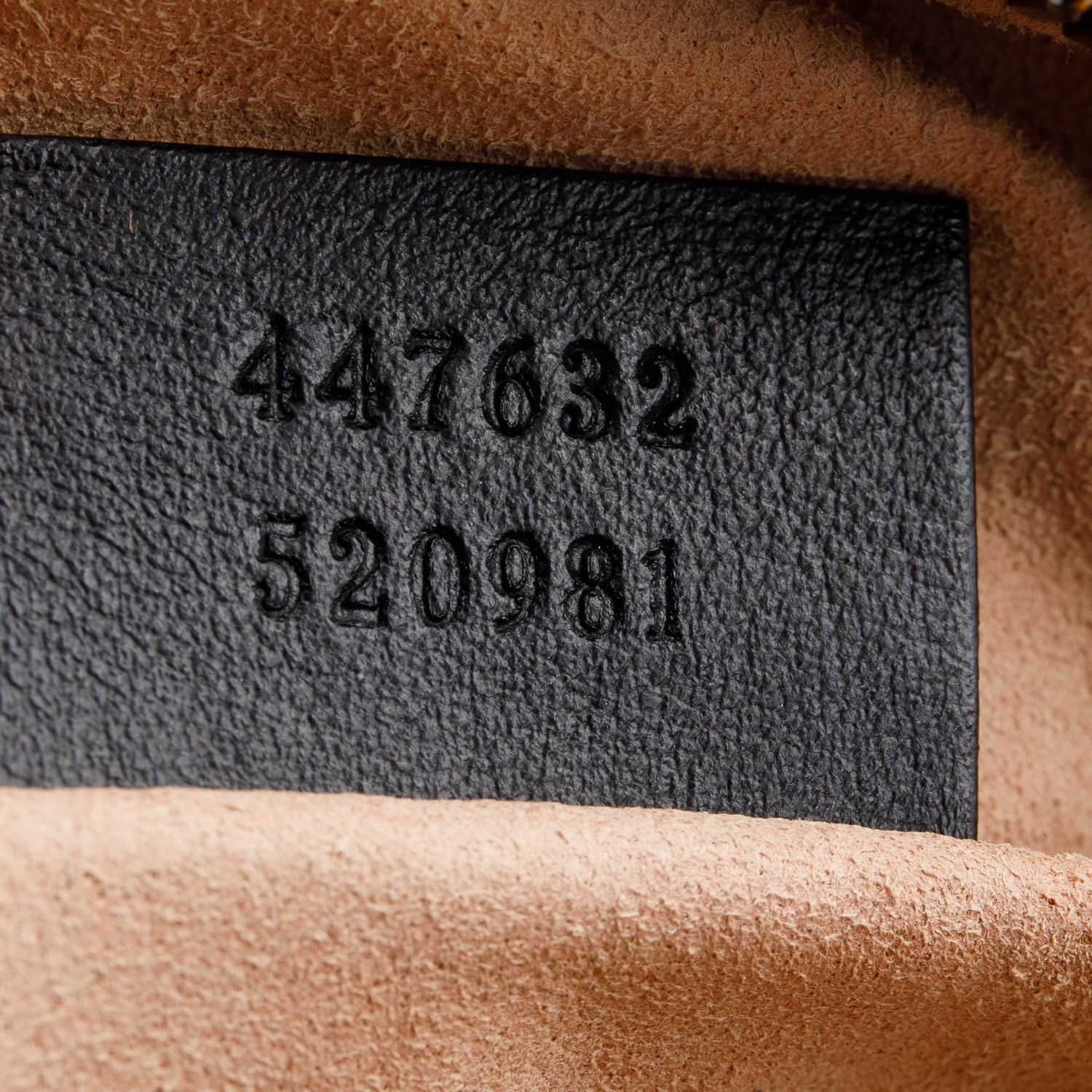 Gucci Black Matelasse Leather GG Marmont Small Camera Bag w/ Box