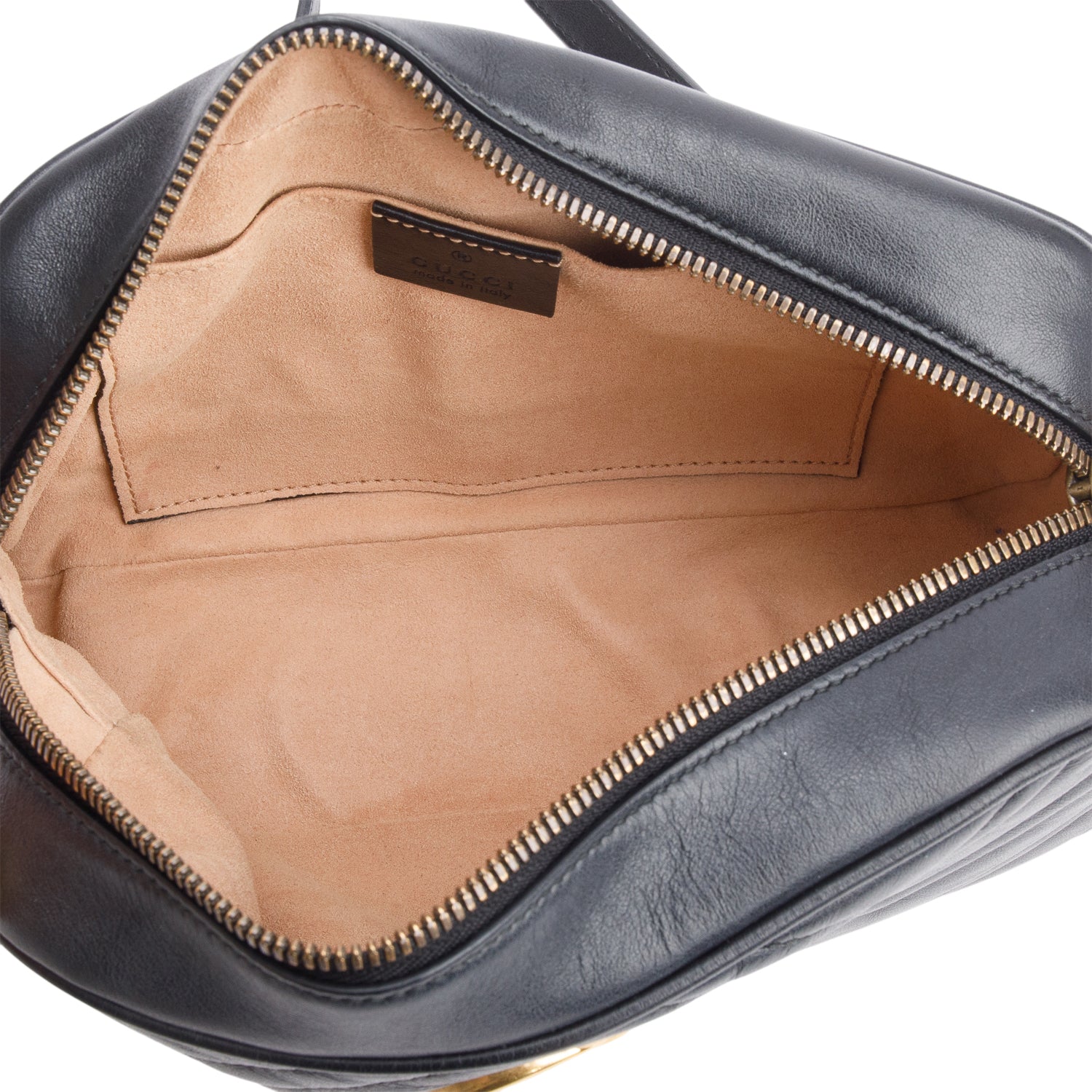 Gucci Black Matelasse Leather GG Marmont Small Camera Bag w/ Box