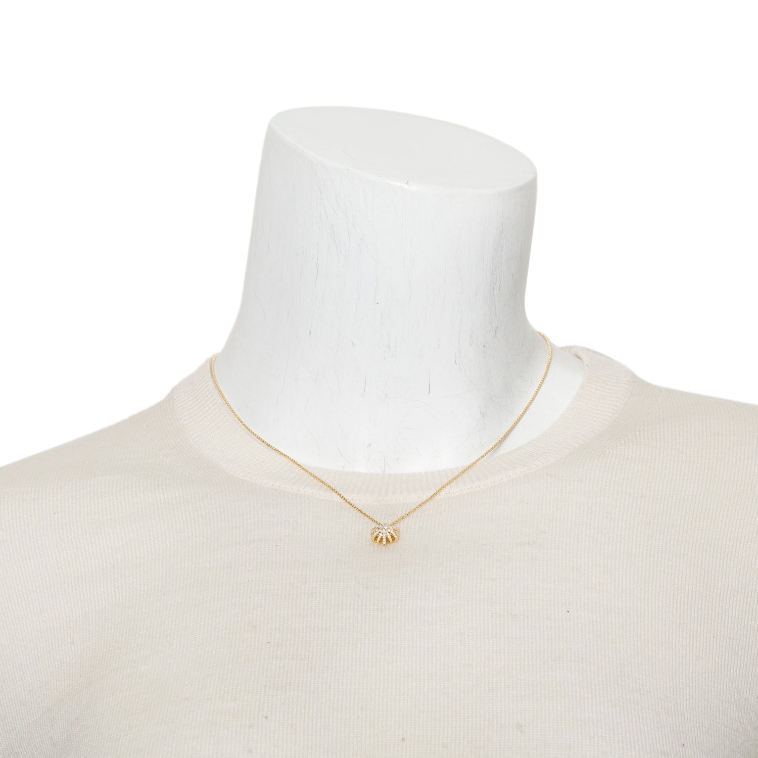 David Yurman 18k Yellow Gold Diamond Starburst Pendant Necklace, 11 MM