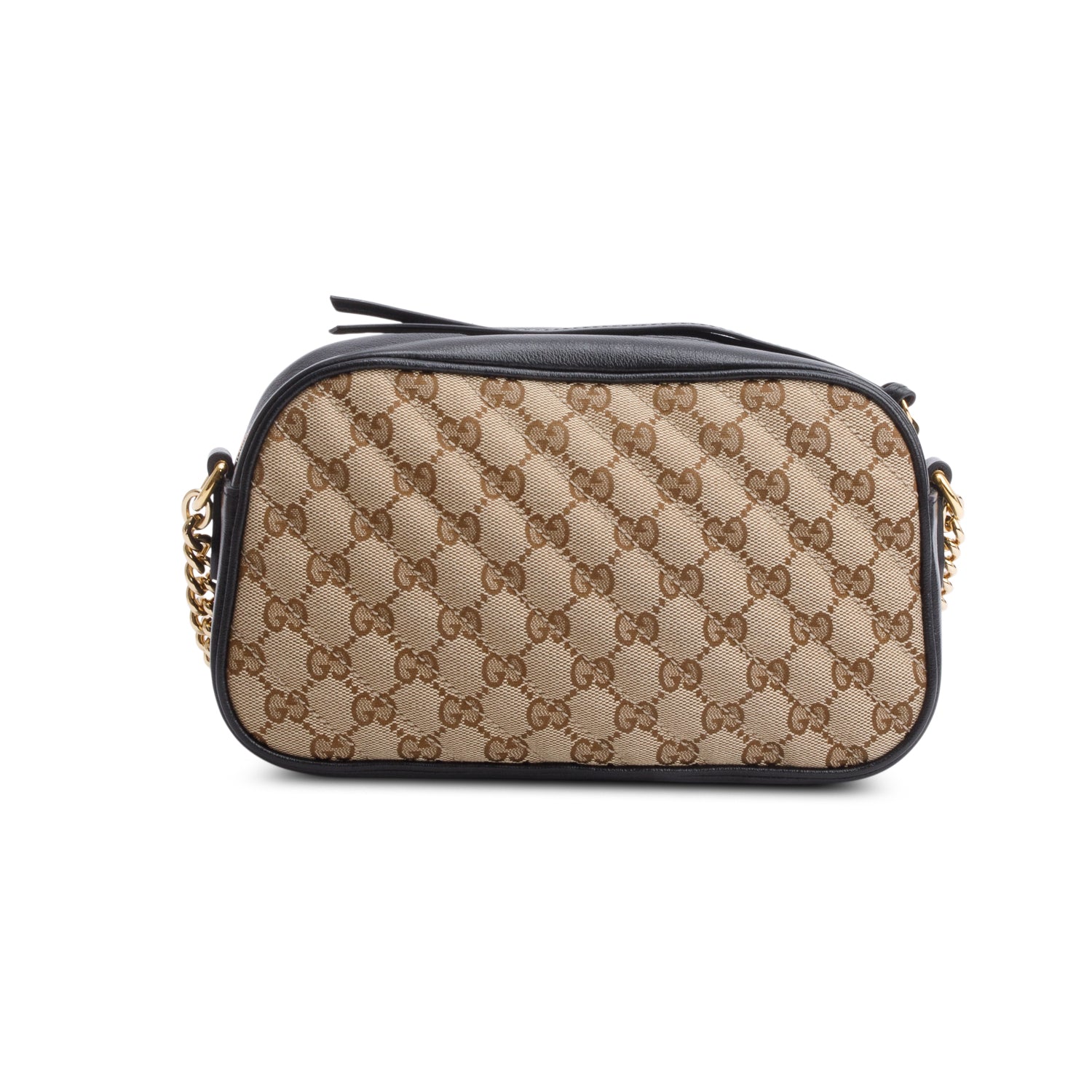 Gucci 2022 Monogram Matelasse Small GG Marmont Chain Shoulder Bag w/ Receipt