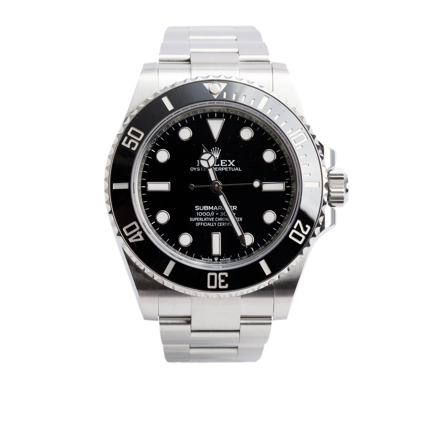 Rolex 2021 Stainless Steel Submariner (No Date) 41 MM Automatic Watch 124060 w/ Box & Papers