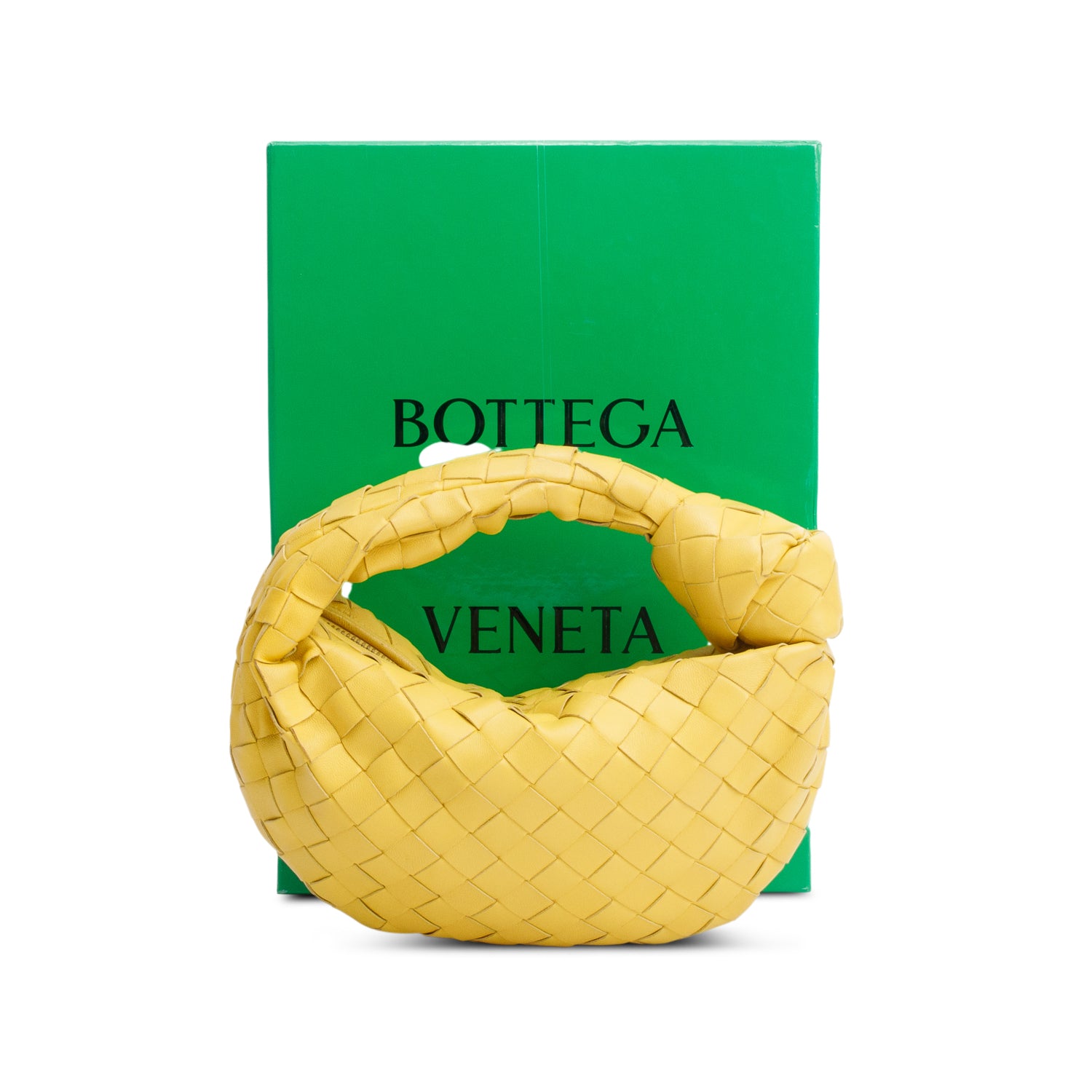 Bottega Veneta Yellow Intrecciato Leather Mini Jodie Bag w/ Box