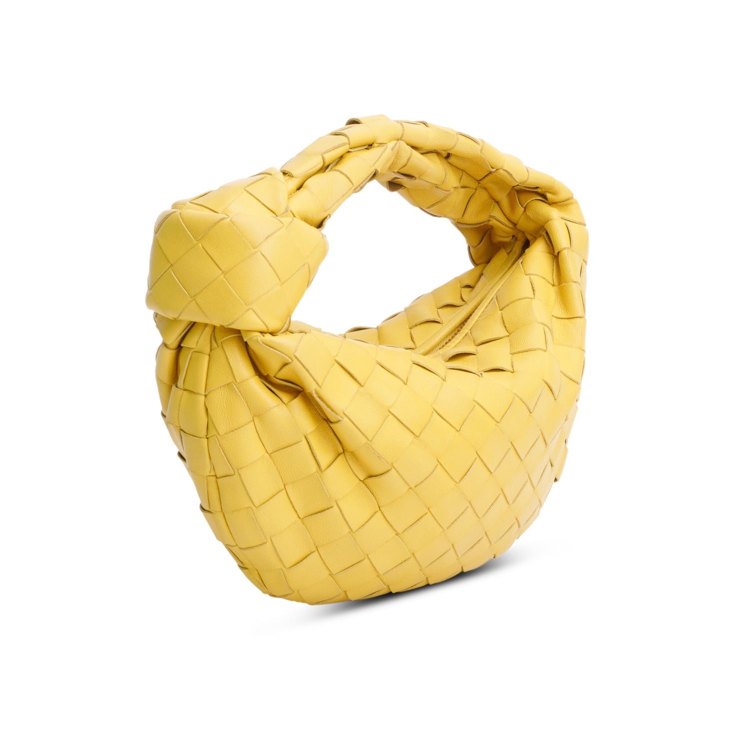 Bottega Veneta Yellow Intrecciato Leather Mini Jodie Bag w/ Box