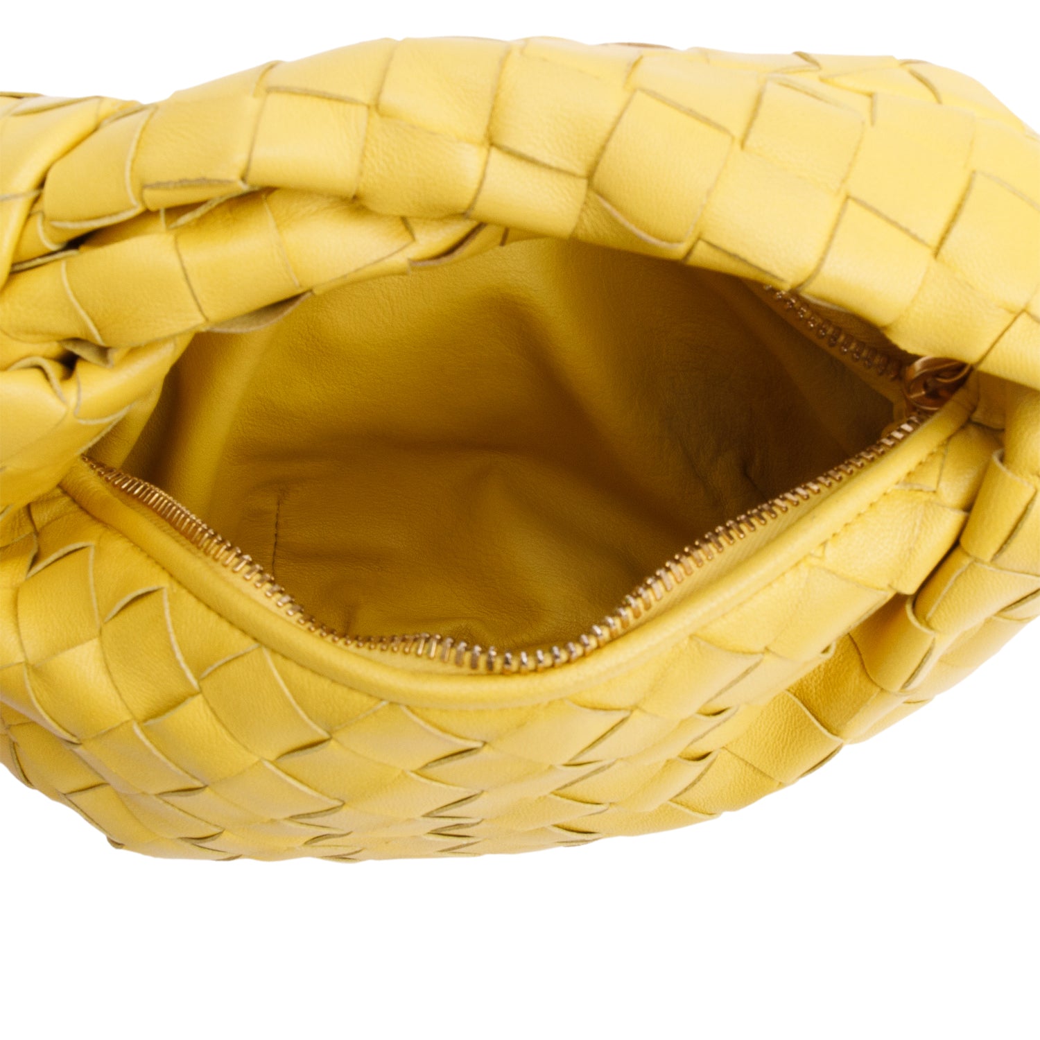 Bottega Veneta Yellow Intrecciato Leather Mini Jodie Bag w/ Box