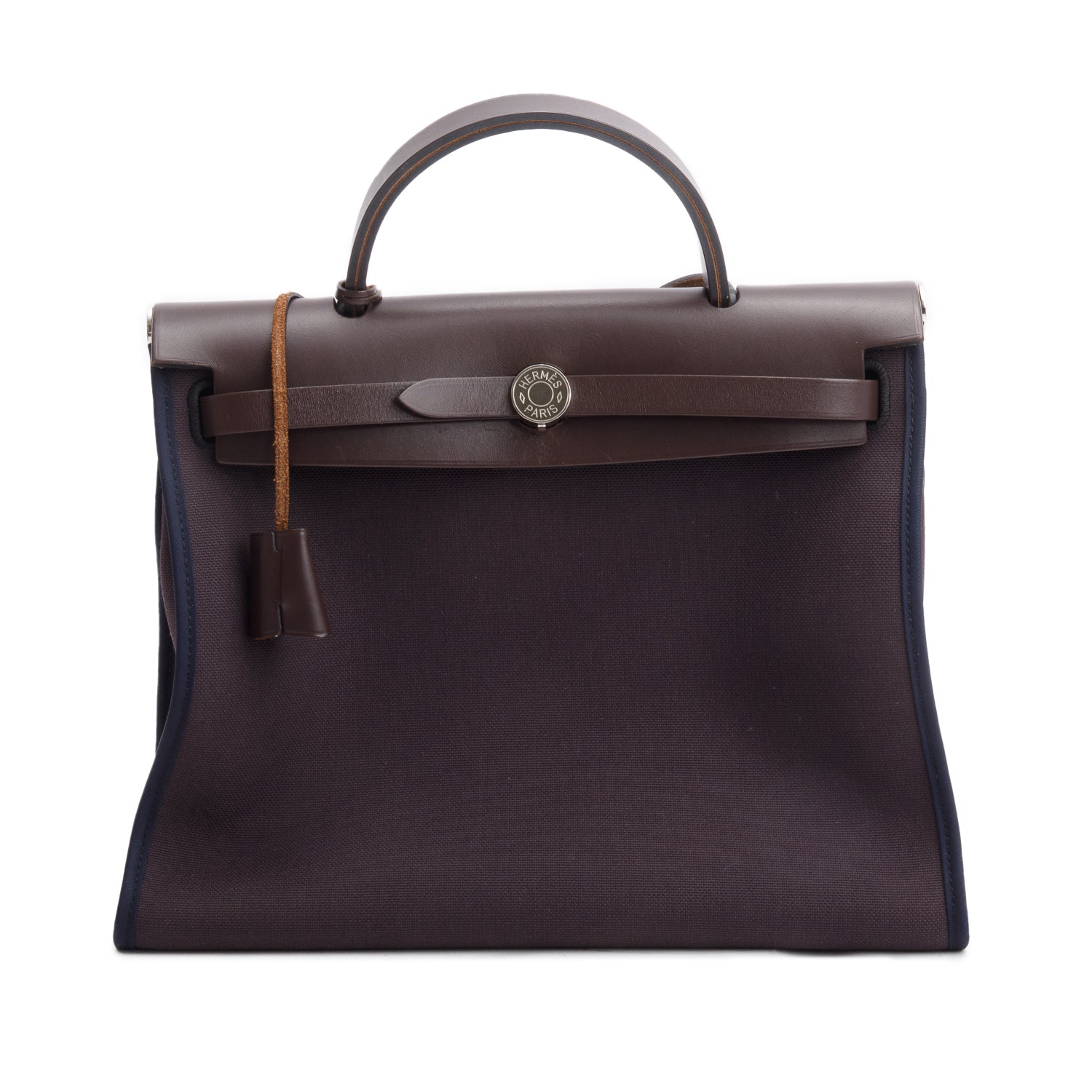 Hermes Cassis/Indigo Toile Ebene Vache Hunter Herbag Zip 31 w/ Pouch & Box