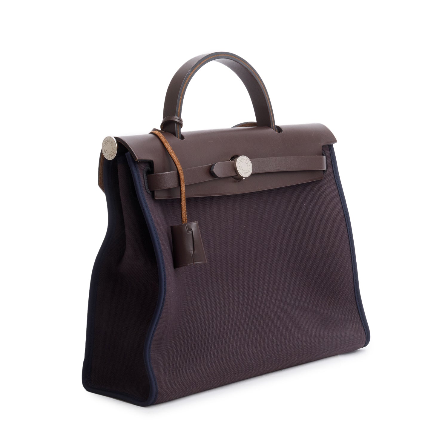 Hermes Cassis/Indigo Toile Ebene Vache Hunter Herbag Zip 31 w/ Pouch & Box