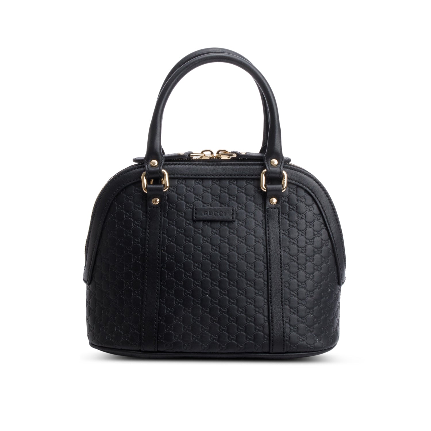 Gucci Black Microguccissima Leather Mini Dome Bag w/ Strap & Box