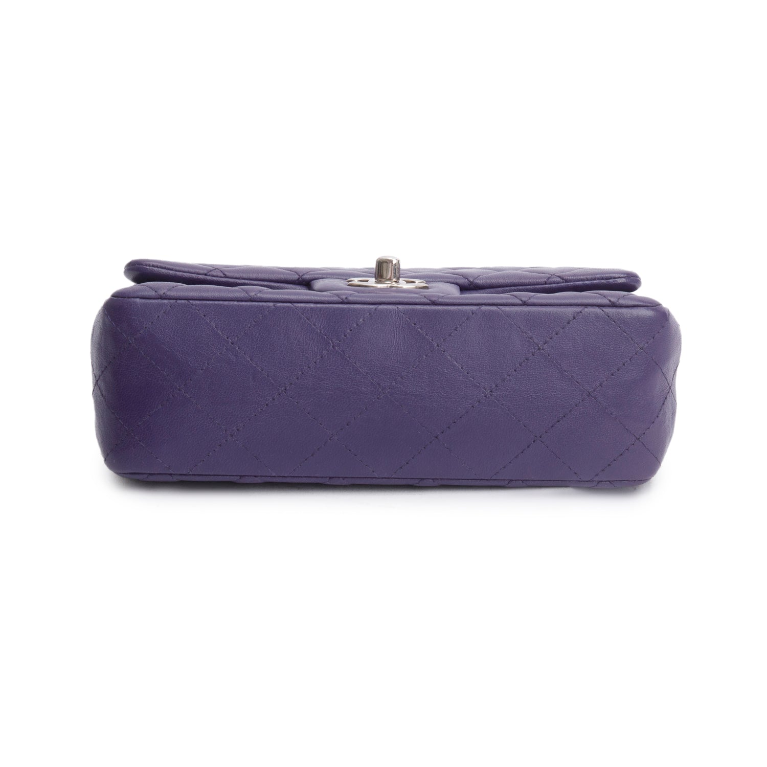 Chanel Quilted Purple Lambskin Mini Rectangular Flap Bag