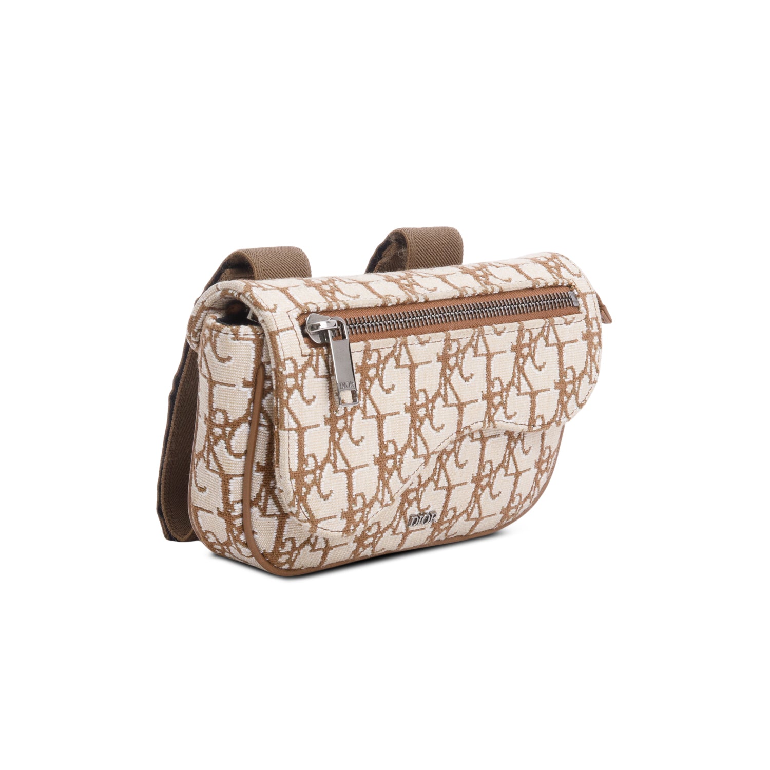 Christian Dior 2021 x Cactus Jack Beige Oblique Saddle Arm Pouch