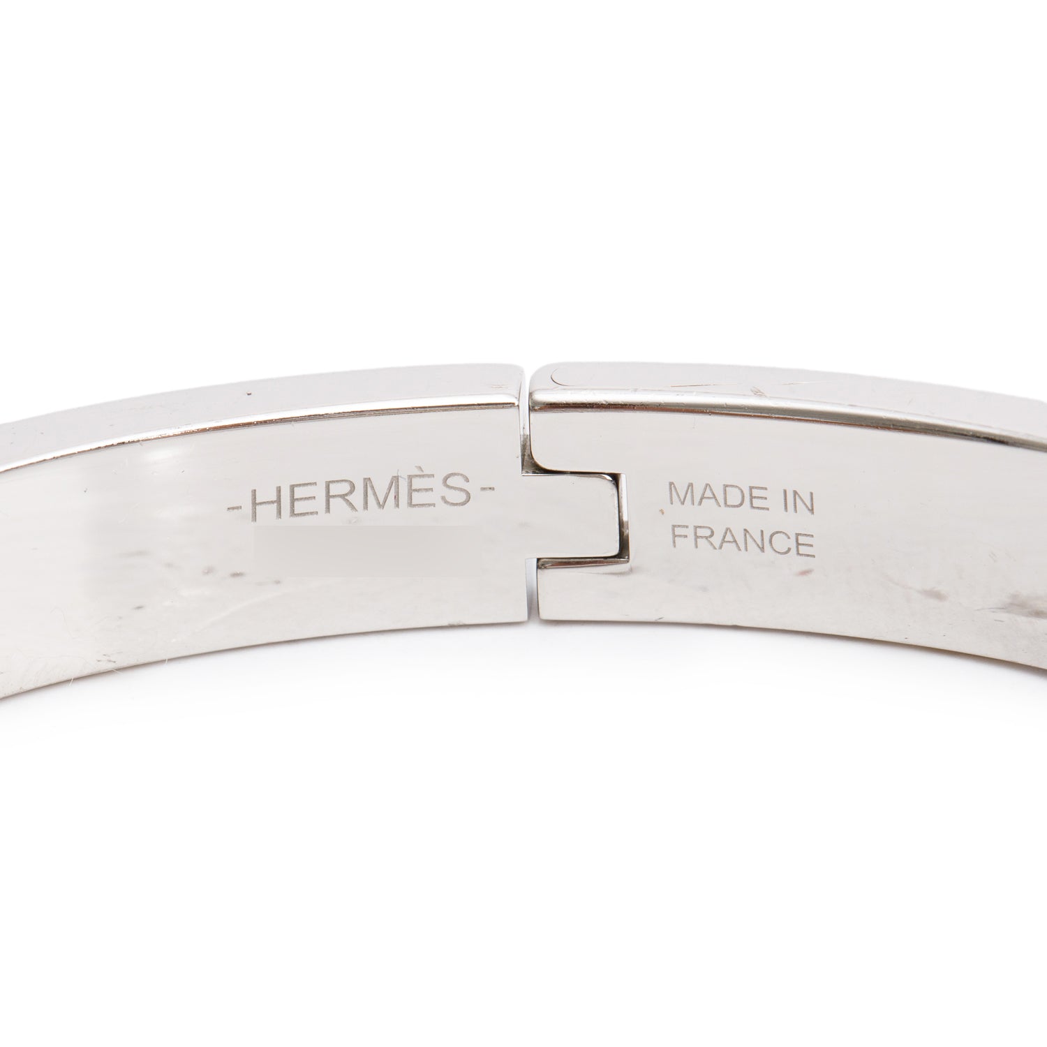 Hermes Gold & Palladium Plated Creme Enamel Mini Clic Chaine D'Ancre Bracelet