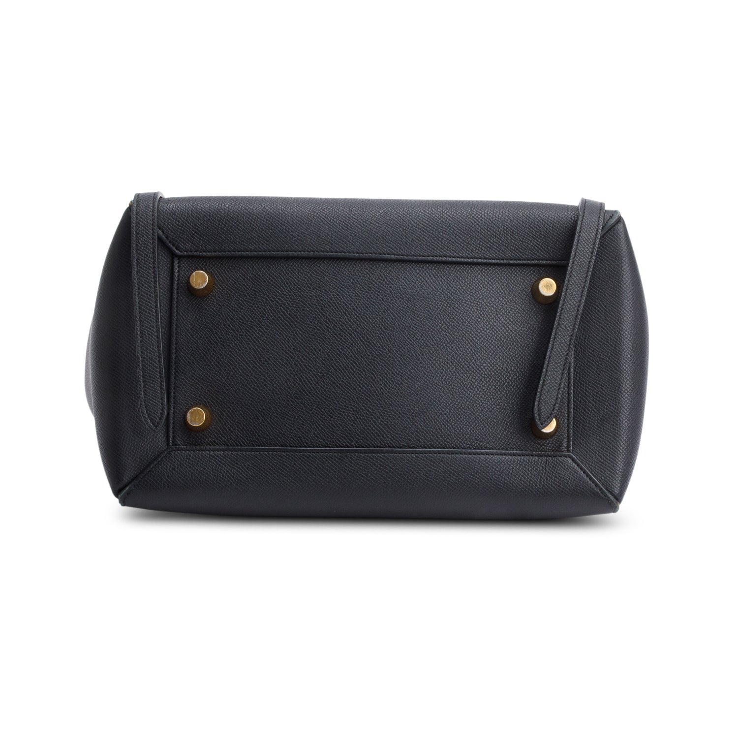 Celine Black Grained Calfskin Leather Mini Belt Bag w/ Strap