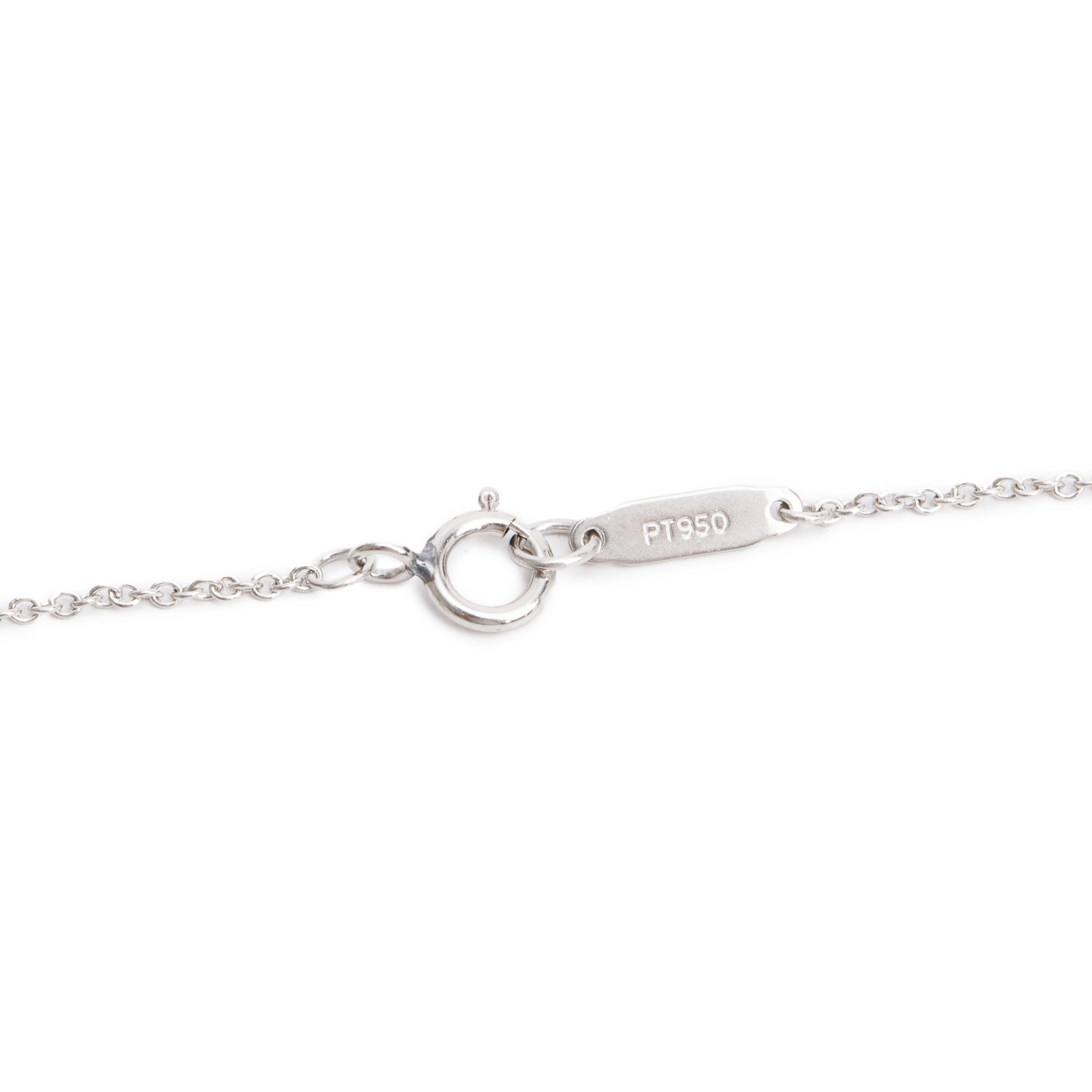 Tiffany & Co. Platinum Solitaire 0.40 ct. Diamond Pendant Necklace w/ Box