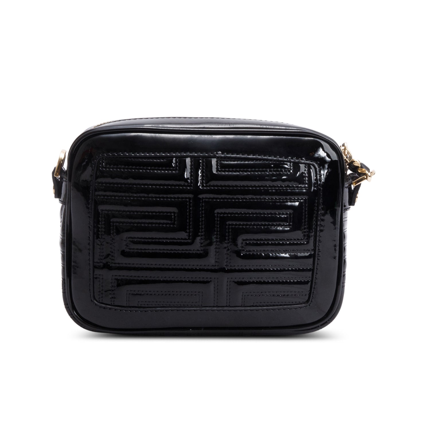 Versace Black Patent Leather Crossbody Bag