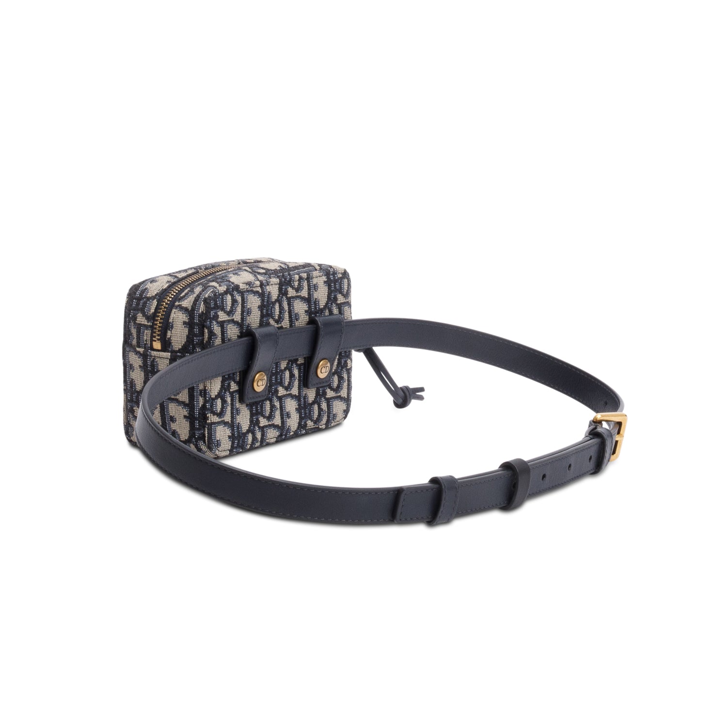 Christian Dior 2020 Navy Oblique Pouch Belt Bag