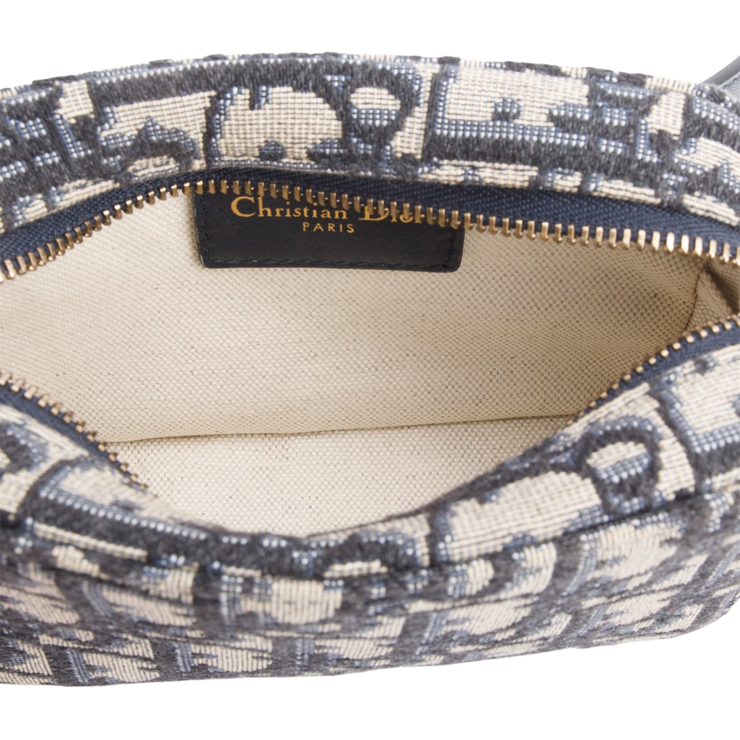 Christian Dior 2020 Navy Oblique Pouch Belt Bag
